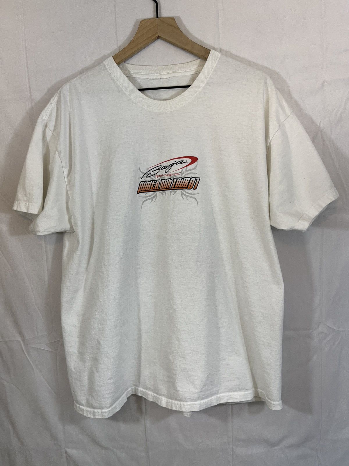 Vintage Faded Lucky 7 Poker Flaming Skull Tee Size US L / EU 52-54 / 3 - 3 Thumbnail