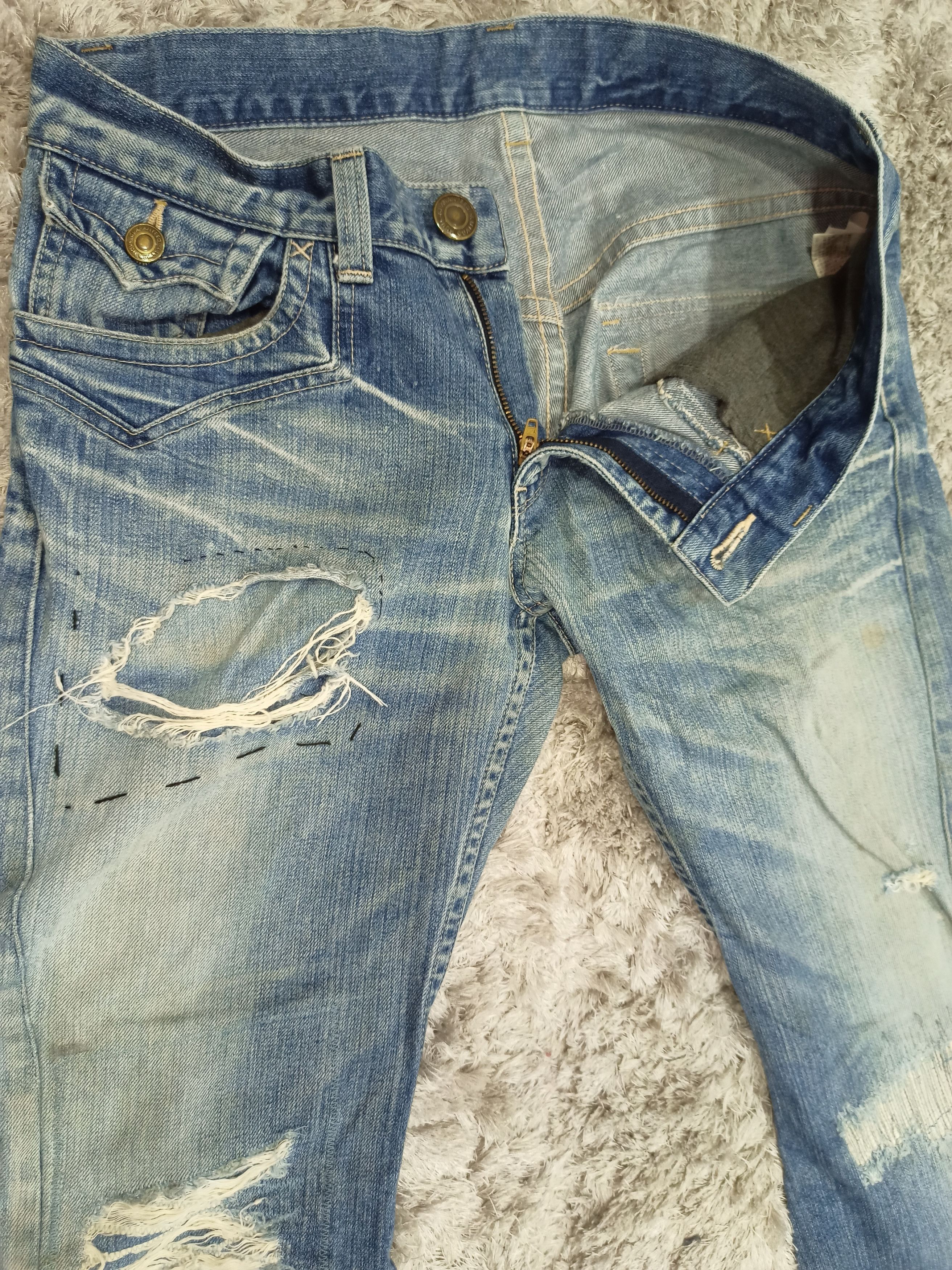 Vintage Rattle Trap Distressed Mudwash Flare Jeans