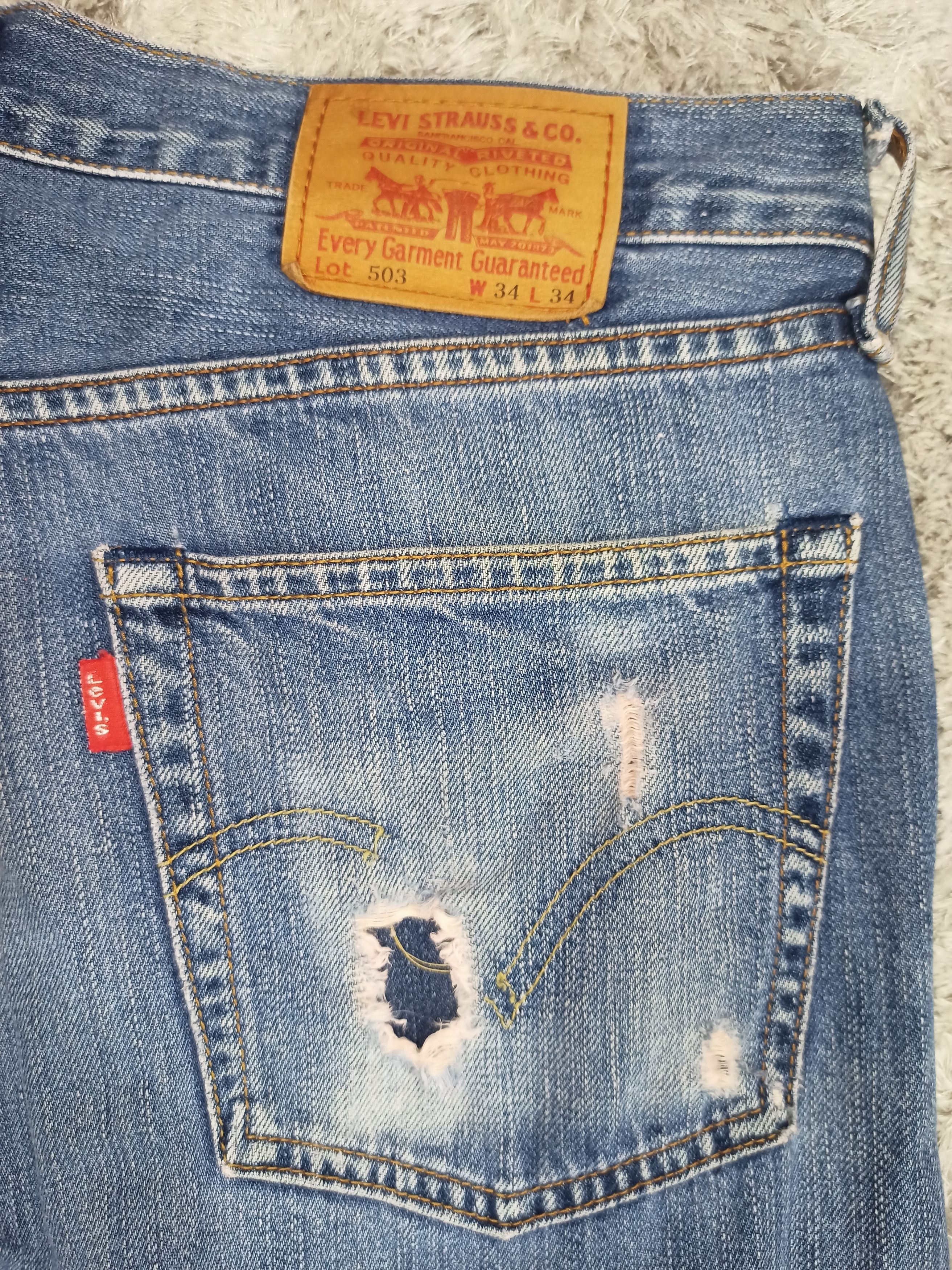 Levi's Vintage Clothing Vintage Levis 503 Sun Faded Jeans Made in Japan Size US 33 - 12 Thumbnail