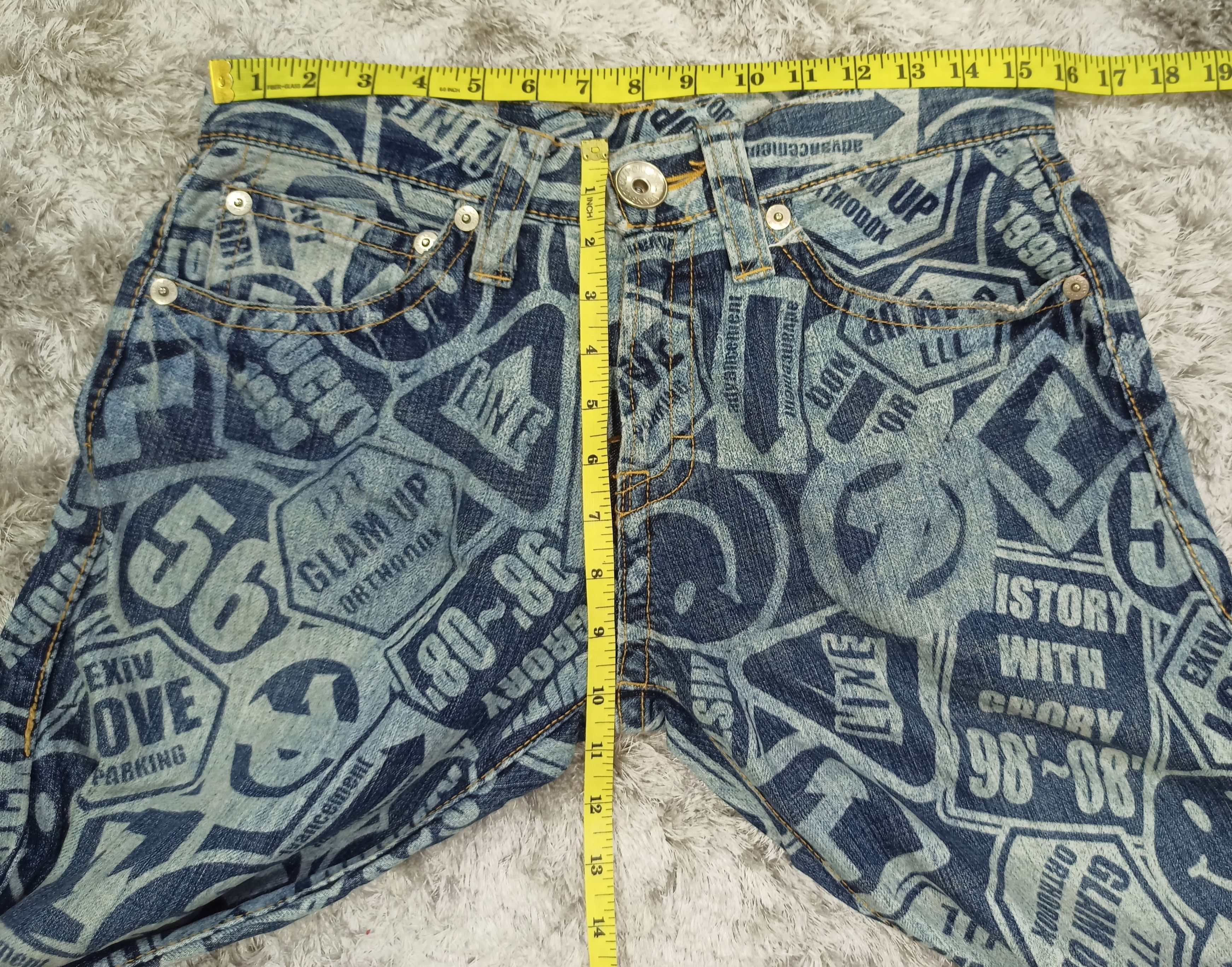 Japanese Brand CO & LU Full Printed Original Jeans Size US 31 - 3 Thumbnail
