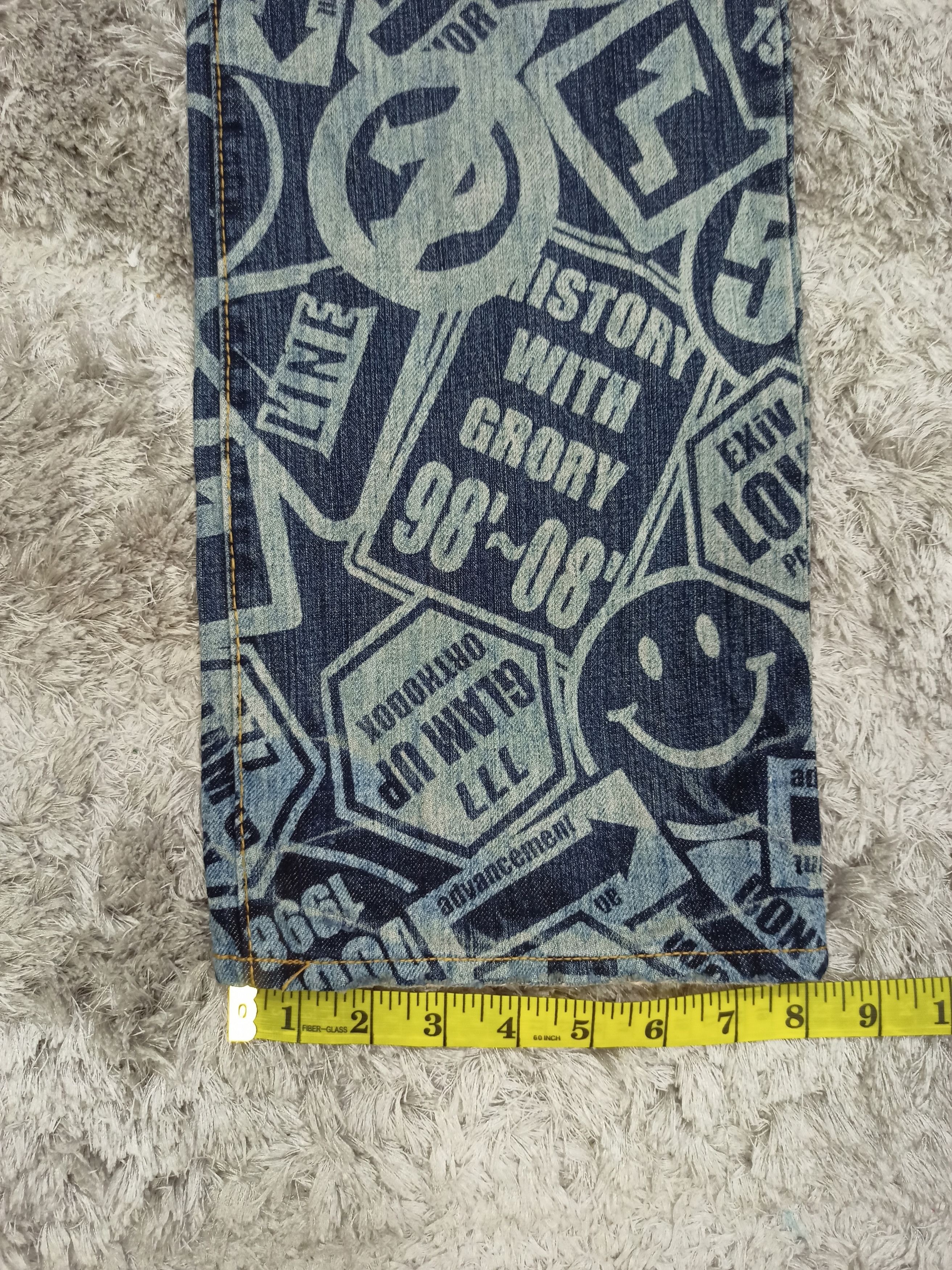 Japanese Brand CO & LU Full Printed Original Jeans Size US 31 - 6 Thumbnail