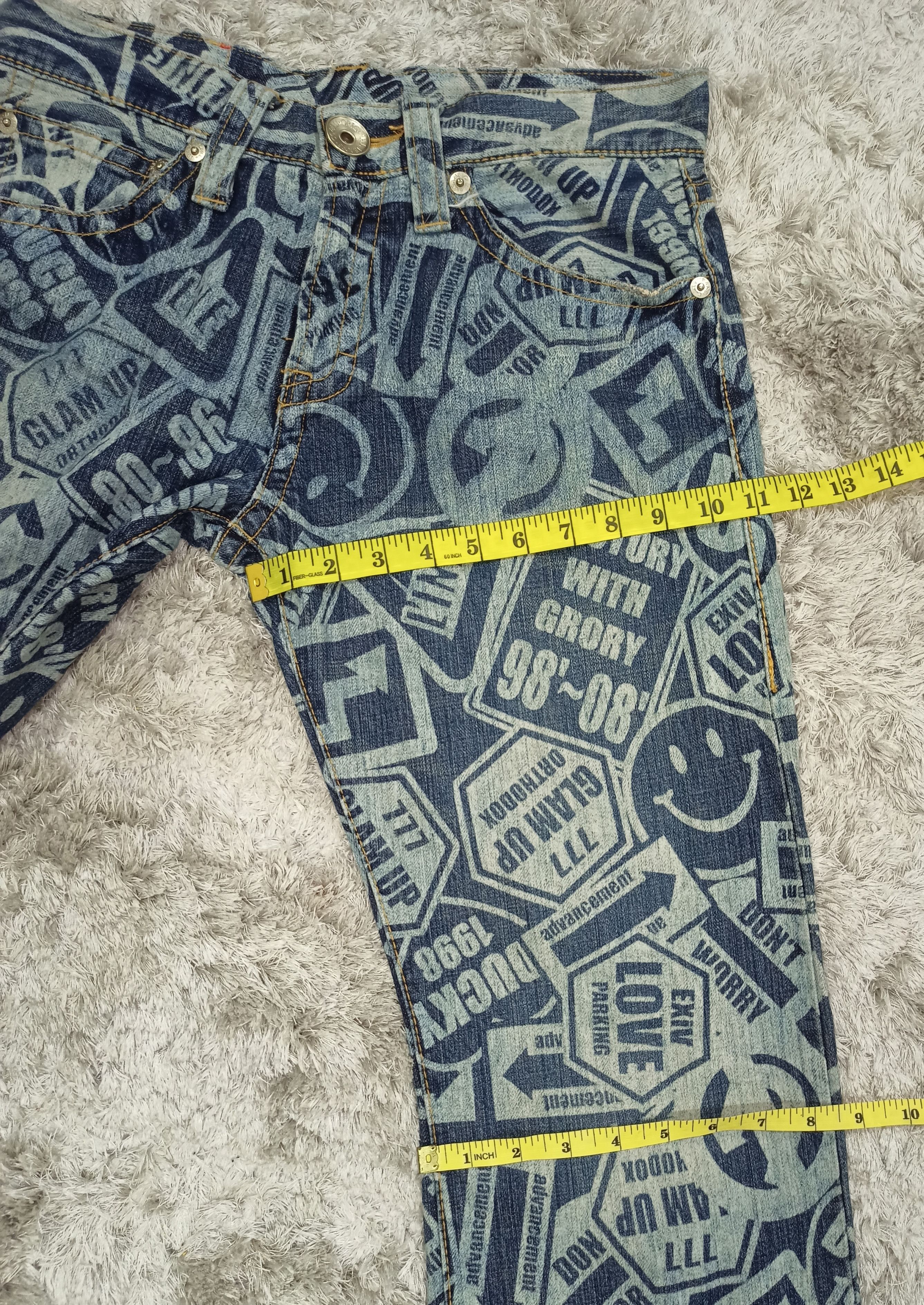 Japanese Brand CO & LU Full Printed Original Jeans Size US 31 - 5 Thumbnail