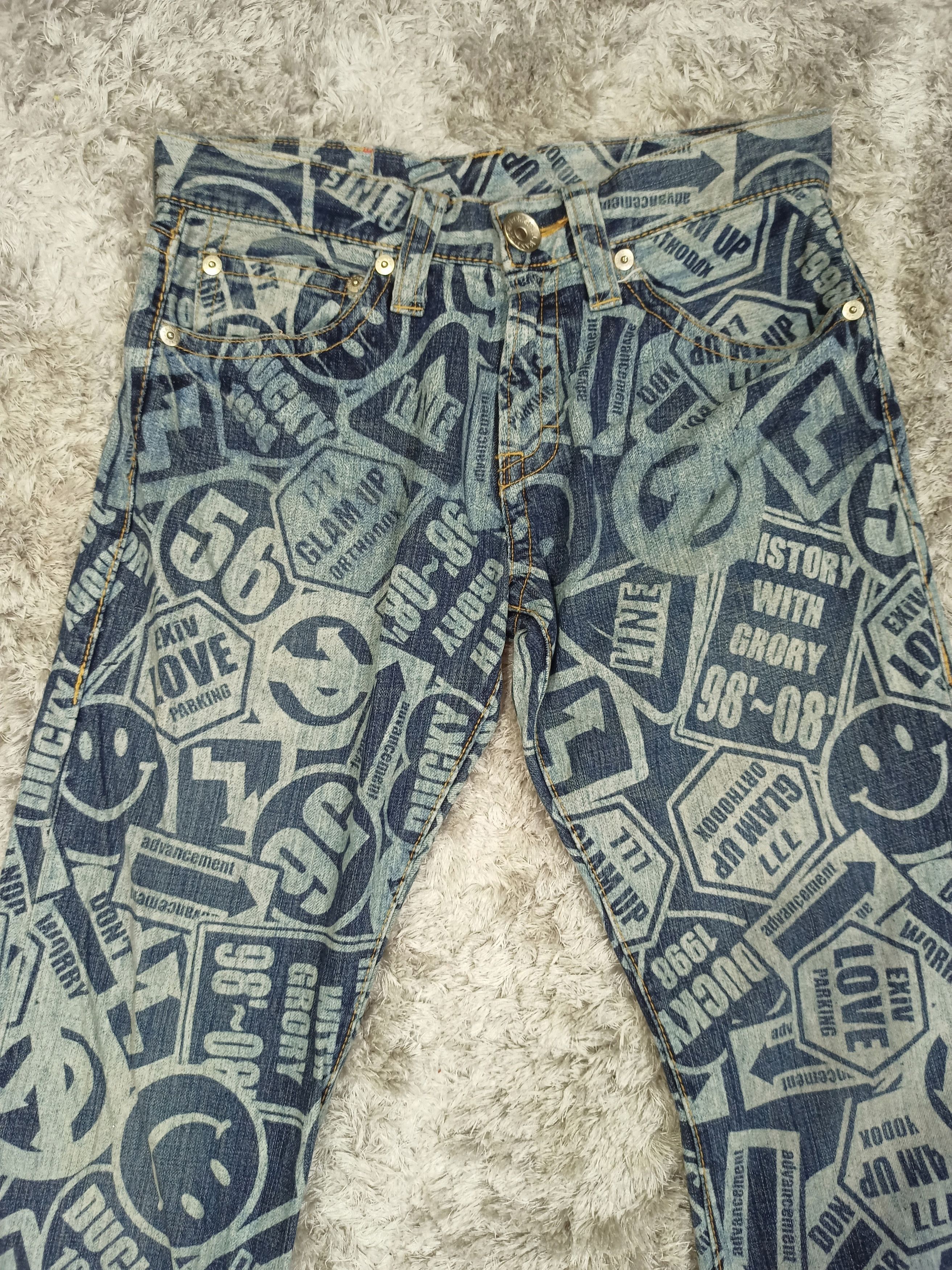 Japanese Brand CO & LU Full Printed Original Jeans Size US 31 - 7 Thumbnail