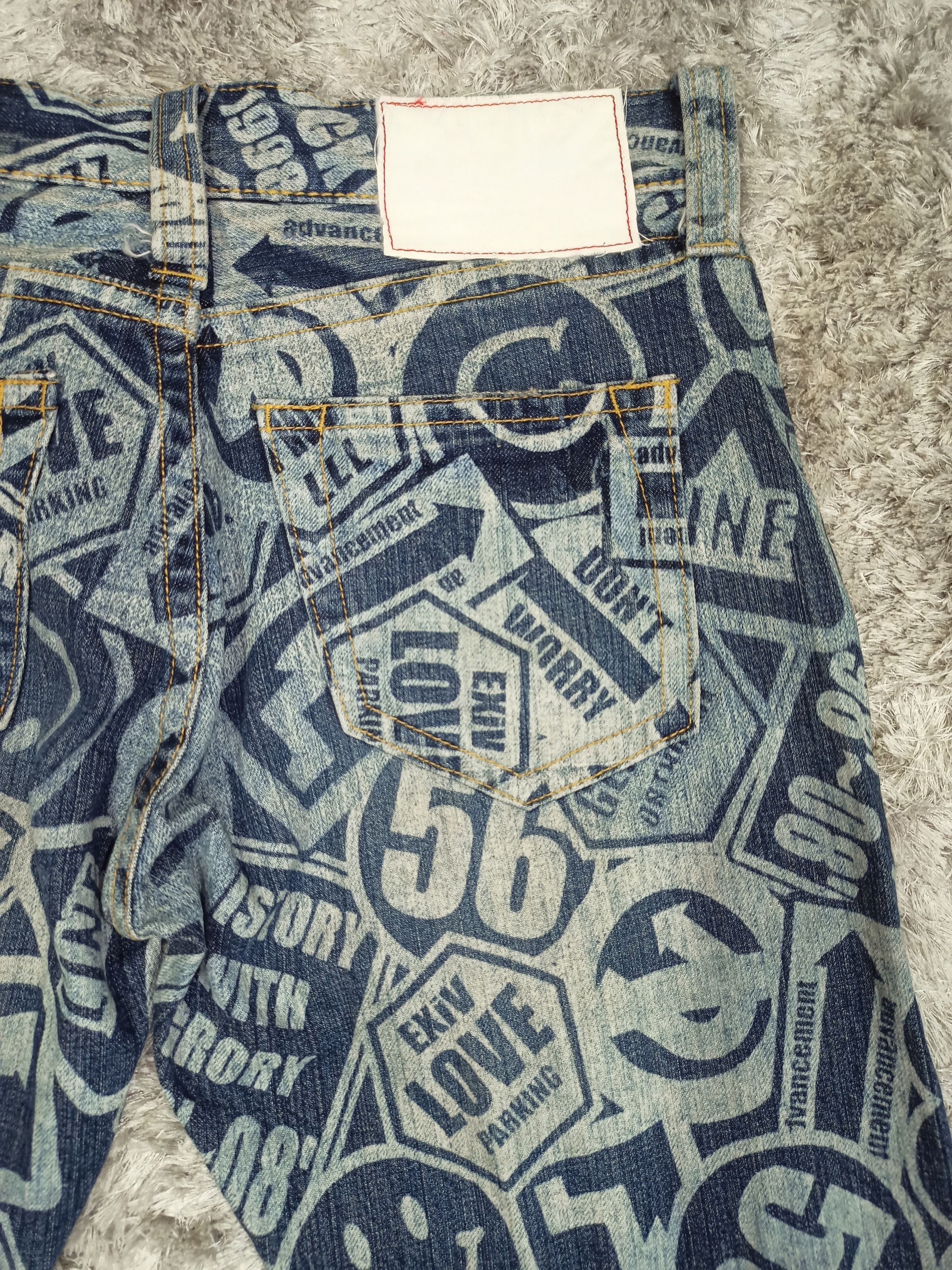 Japanese Brand CO & LU Full Printed Original Jeans Size US 31 - 13 Thumbnail