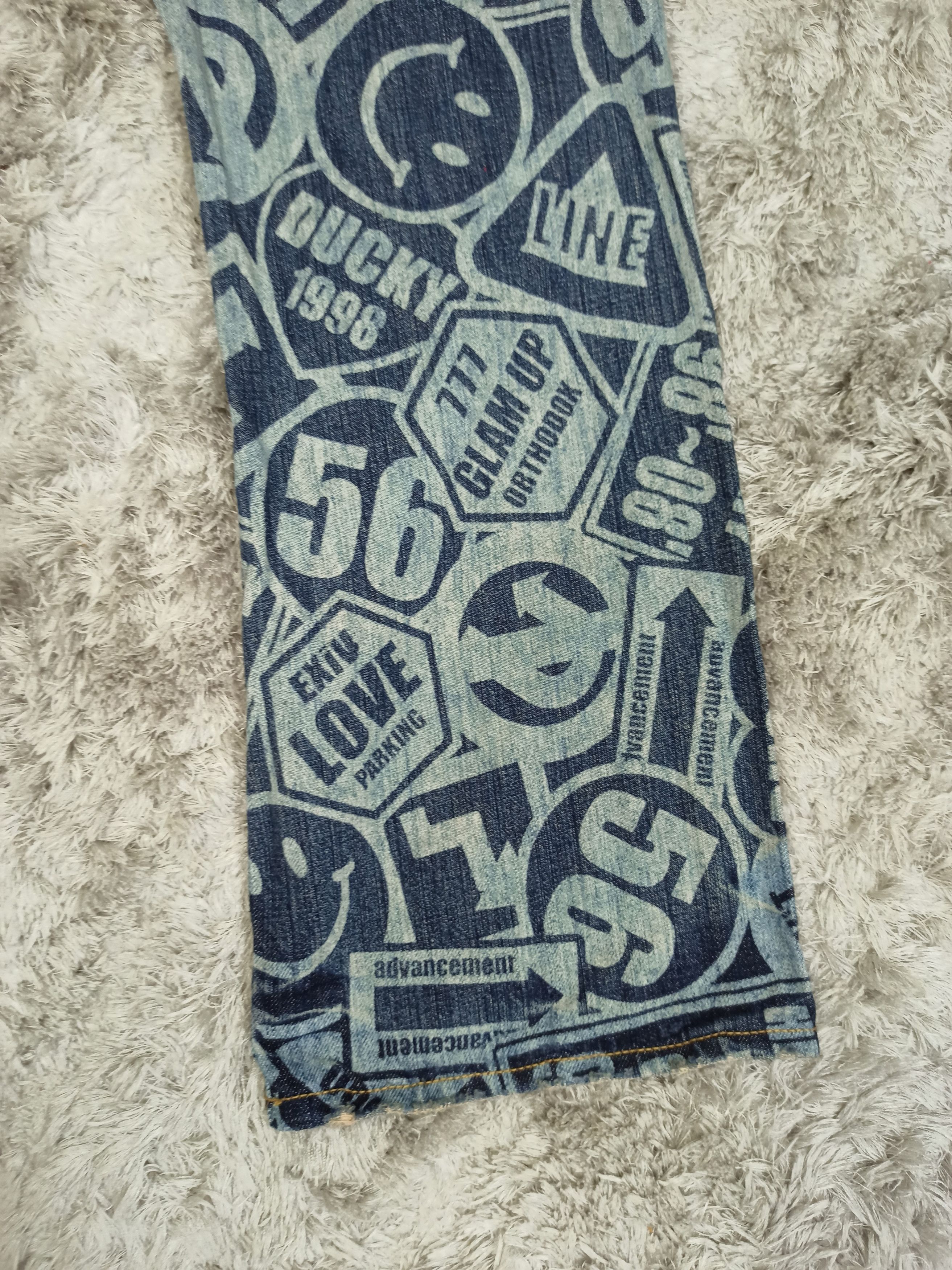 Japanese Brand CO & LU Full Printed Original Jeans Size US 31 - 14 Thumbnail