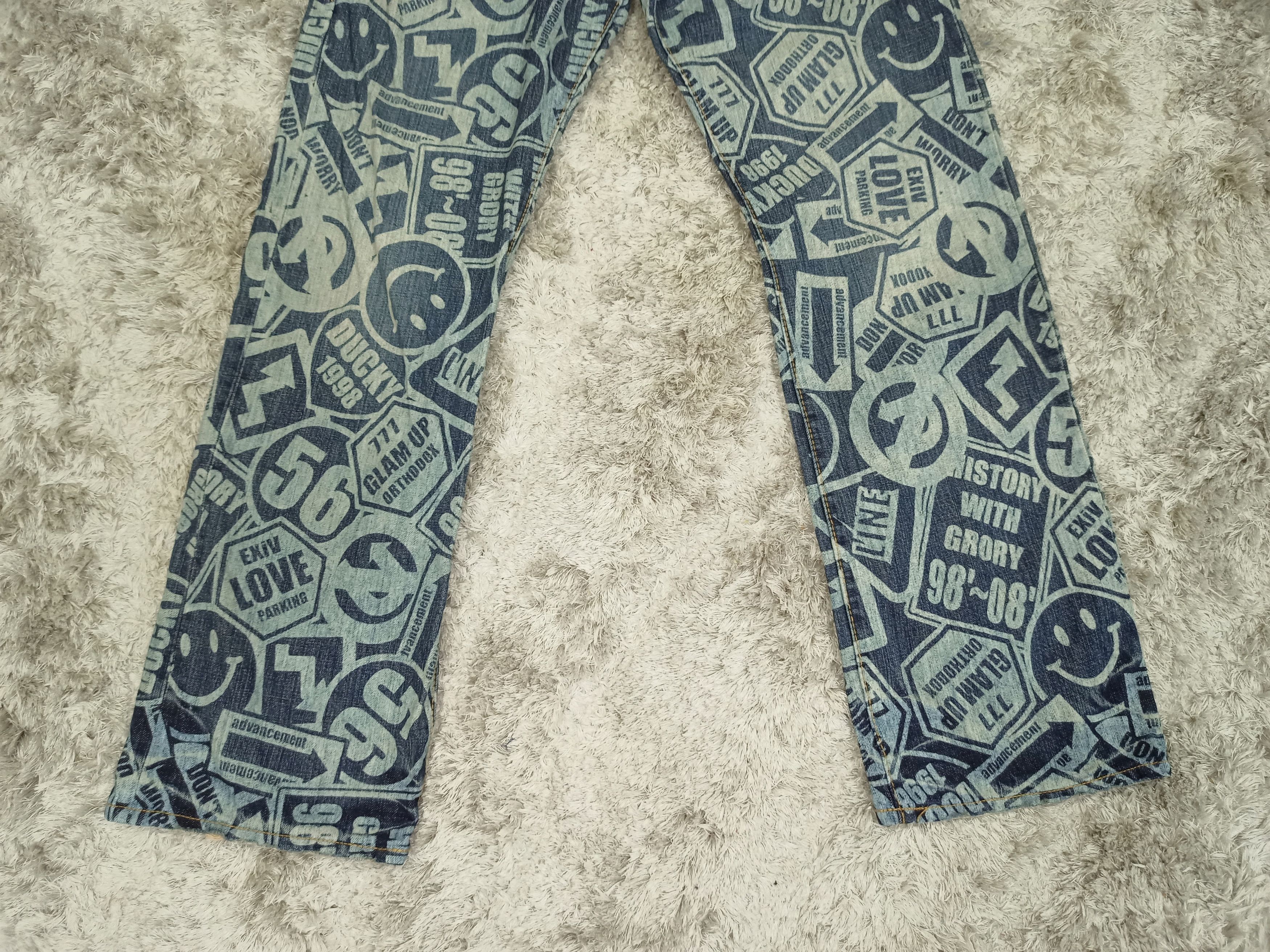 Japanese Brand CO & LU Full Printed Original Jeans Size US 31 - 8 Thumbnail