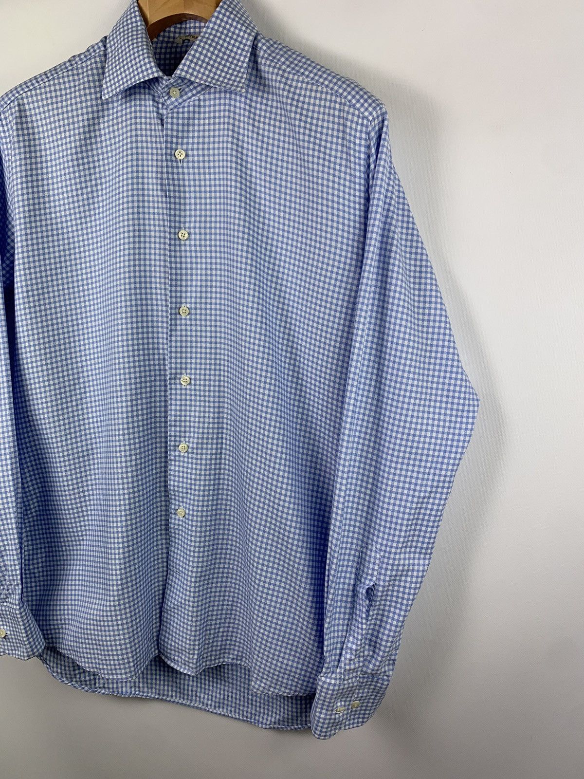 Suitsupply Suitsupply men’s checked long sleeve shirt size 15 1/2 blue Size US M / EU 48-50 / 2 - 3 Thumbnail