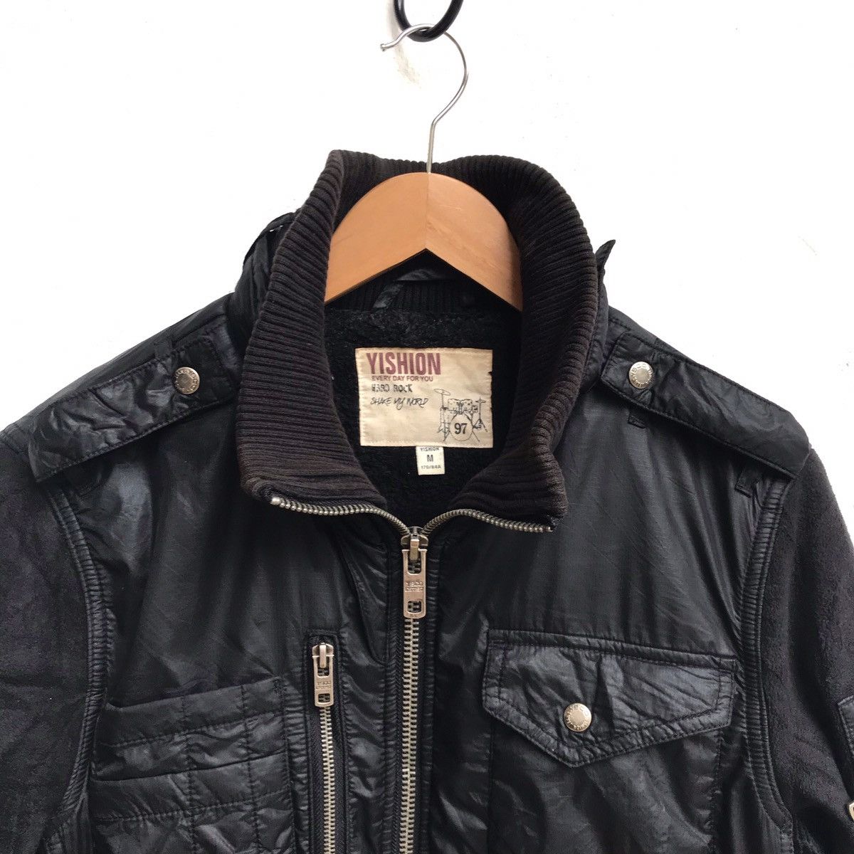 Japanese Brand 🔥Yishion Multy Zipper Black Jacket Size US M / EU 48-50 / 2 - 4 Thumbnail
