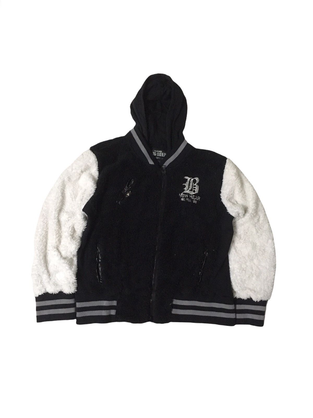 Japanese Brand × Vintage 🔥Fabulous Dig Deep Varsity Styles Sherpa Jacket Size US L / EU 52-54 / 3 - 1 Thumbnail