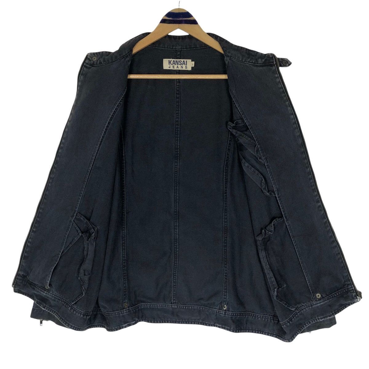 Kansai Yamamoto Vintage Kansai Jeans Denim Rider Jacket Kansai Yamamoto Size US L / EU 52-54 / 3 - 10 Thumbnail