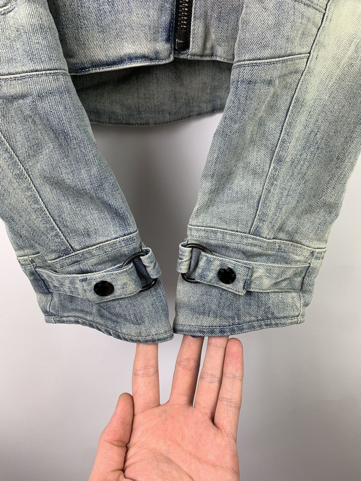 DENHAM × Designer Denham women’s denim biker jacket size M blue Size M / US 6-8 / IT 42-44 - 5 Thumbnail
