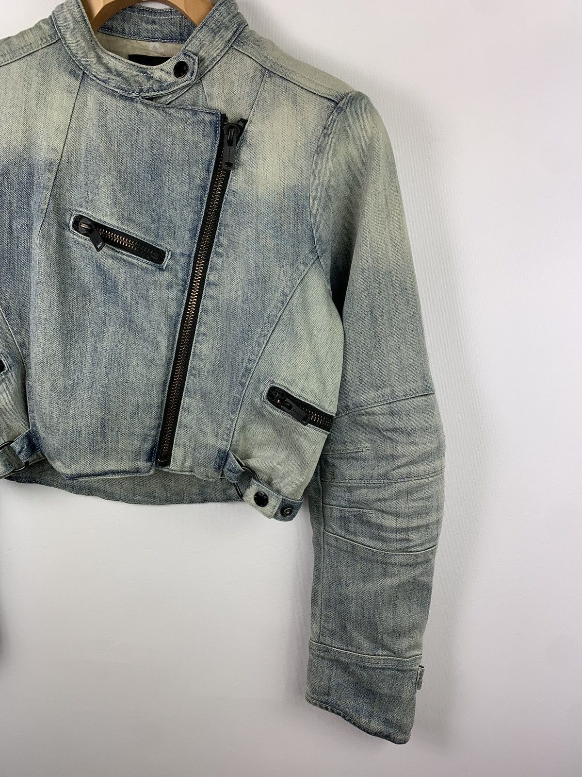 Denham Denham women’s denim biker jacket size M blue Grailed