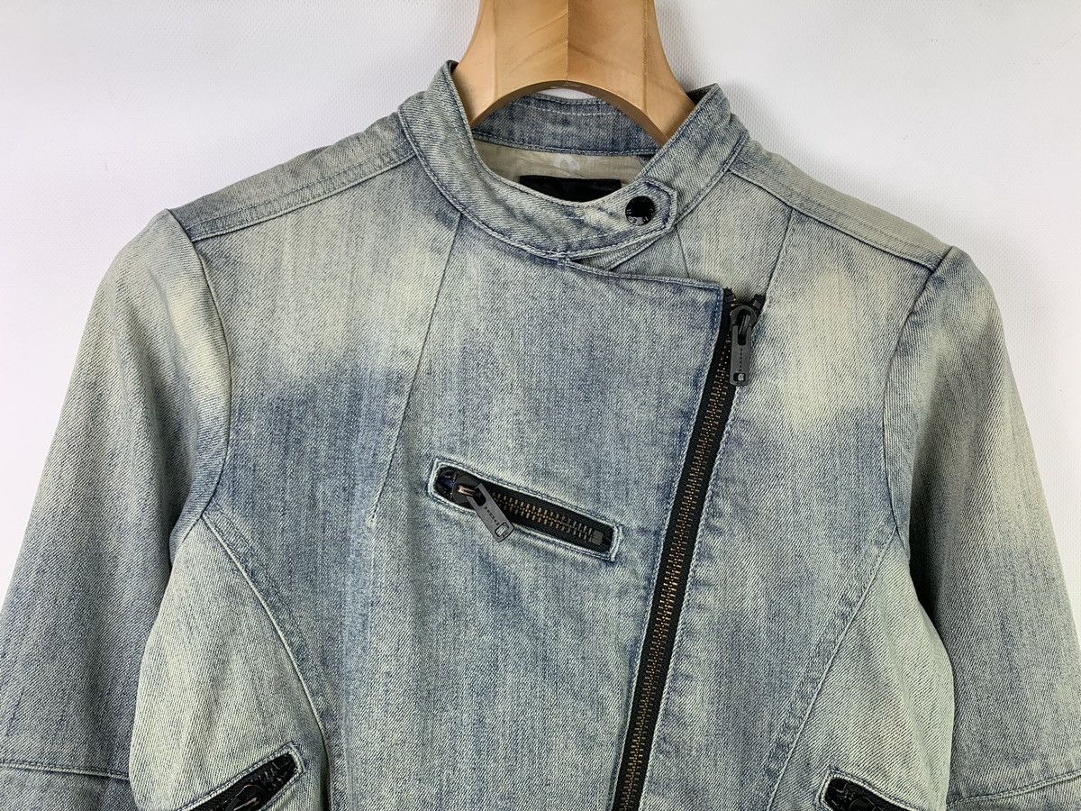 DENHAM × Designer Denham women’s denim biker jacket size M blue Size M / US 6-8 / IT 42-44 - 4 Thumbnail