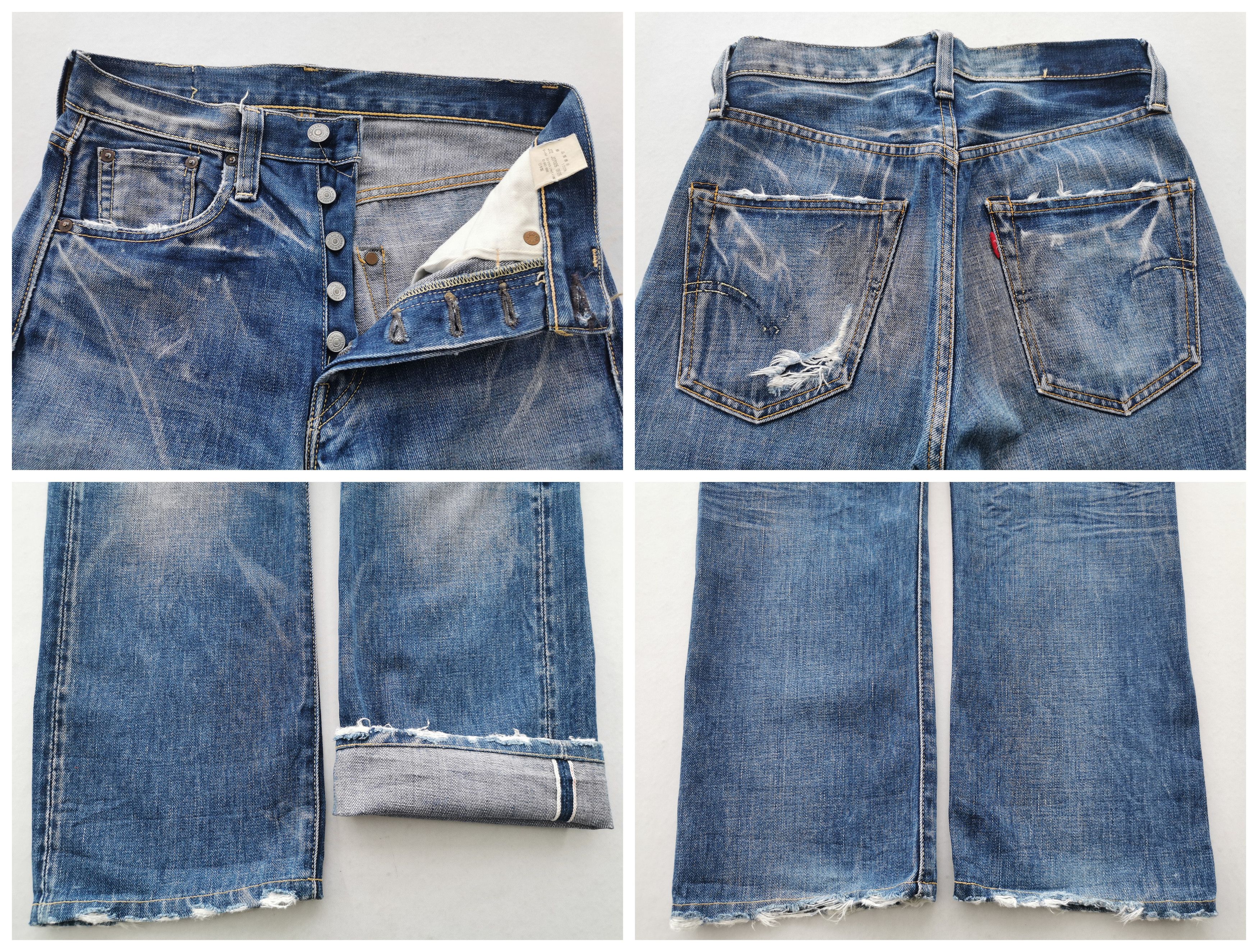 Levi's Distressed Vintage Levis 501 Selvedge Denim Made In Japan Size US 30 / EU 46 - 9 Thumbnail
