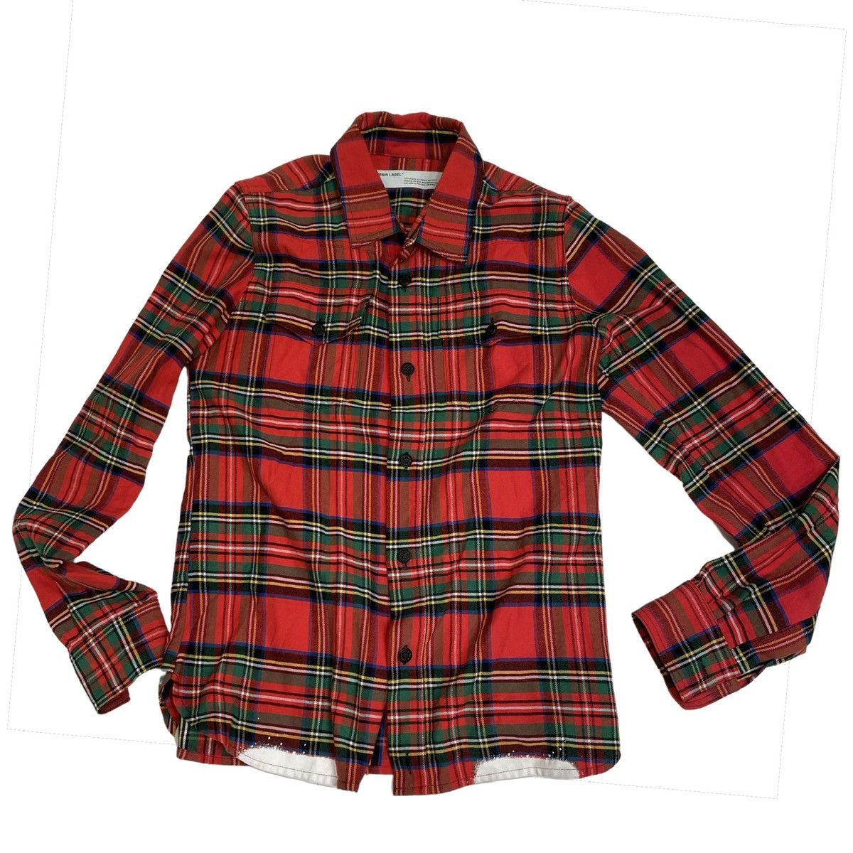 Tartan graffiti button up