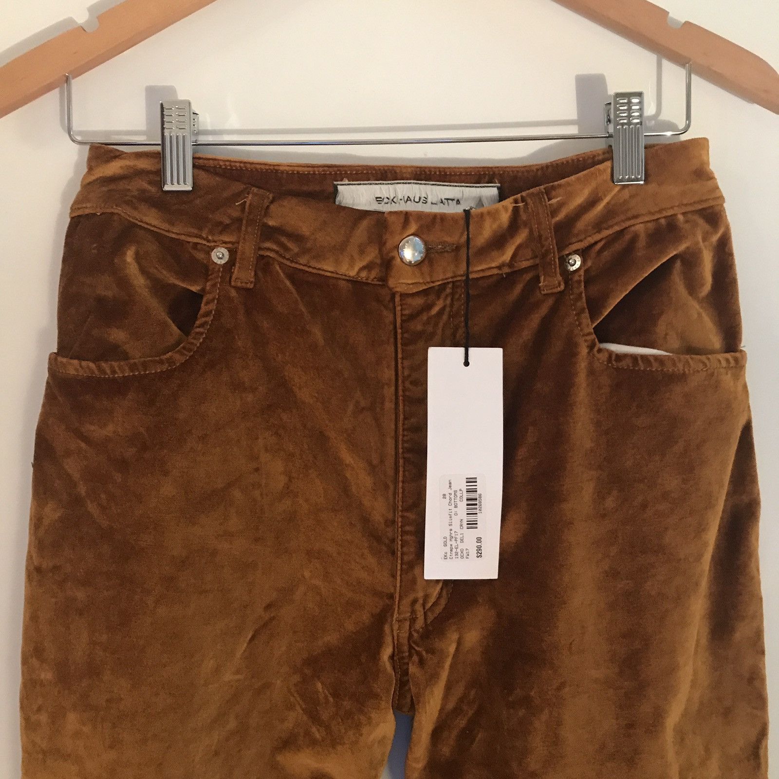 Eckhaus Latta Gold Velour Pants Size US 28 / EU 44 - 2 Thumbnail