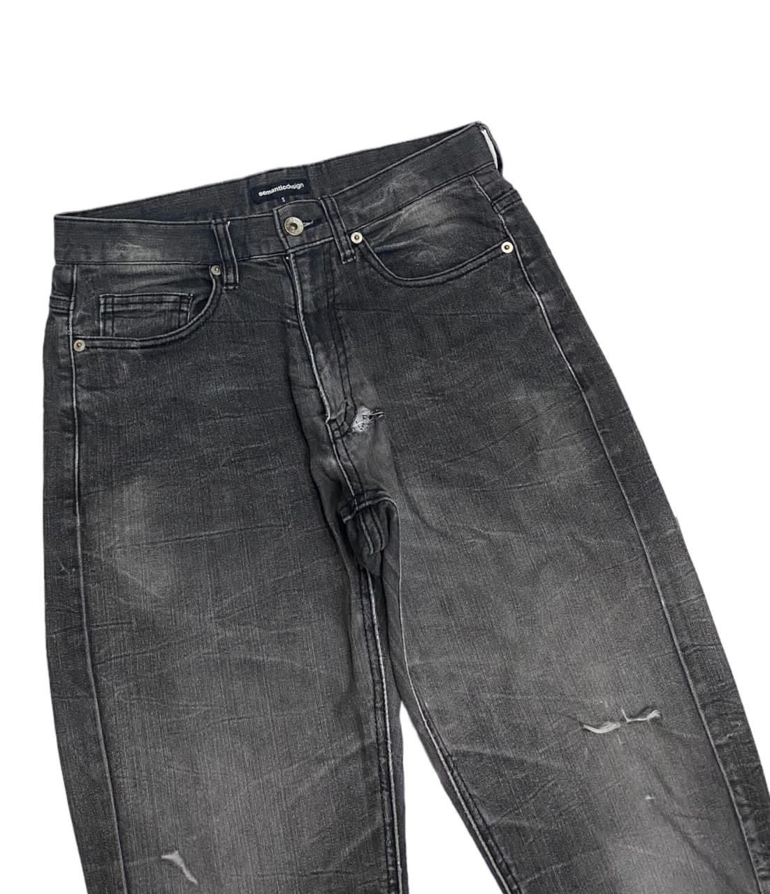 Hysteric Glamour THRASHED💥SEMANTIC DESIGN JAPAN RIPPED DENIM JEANS PANTS Size US 30 / EU 46 - 7 Thumbnail