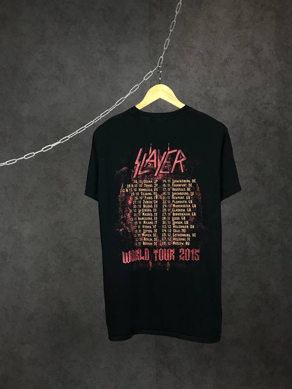 Band Tees Slayer vintage rock band overprinted tour tee Size US S / EU 44-46 / 1 - 2 Thumbnail