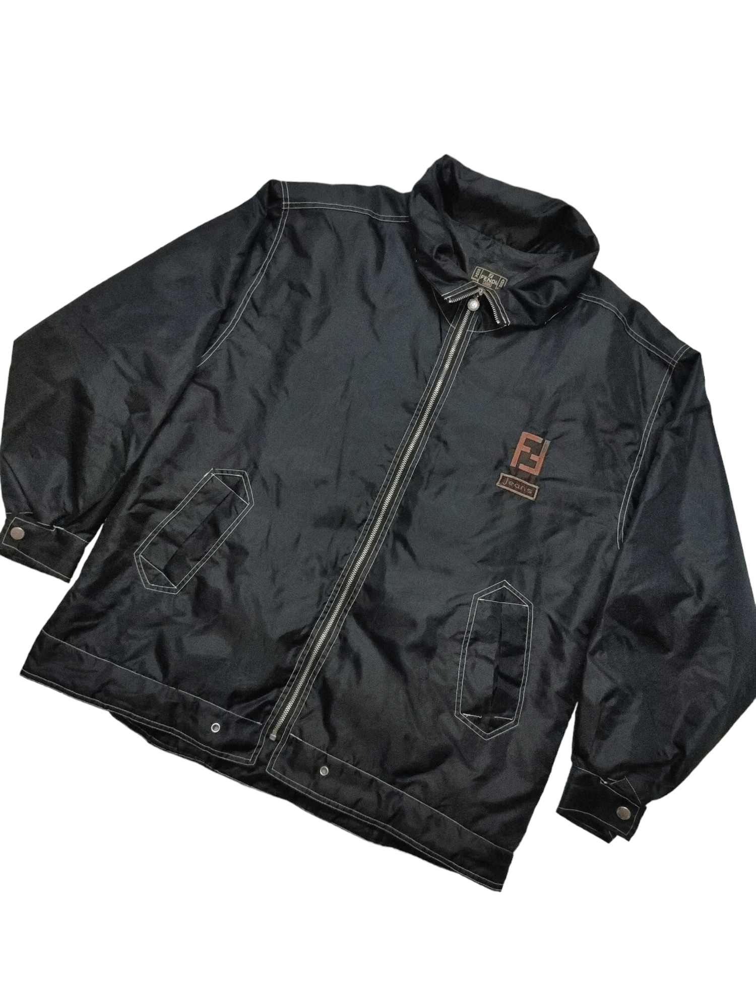 Fendi Fendi Jeans Spell Out Windbreaker Jacket Size US XL / EU 56 / 4 - 1 Thumbnail