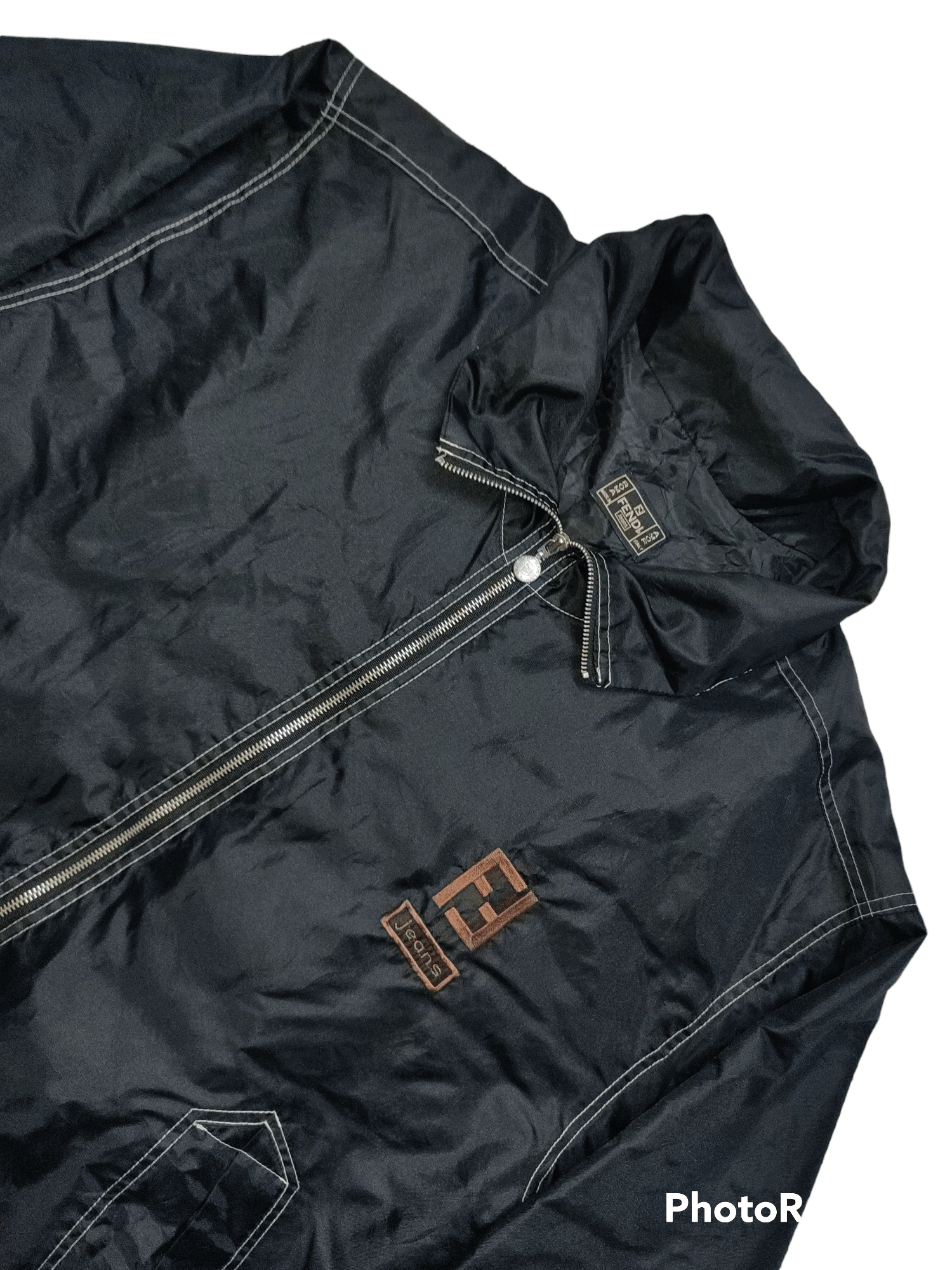 Fendi Fendi Jeans Spell Out Windbreaker Jacket Size US XL / EU 56 / 4 - 3 Thumbnail