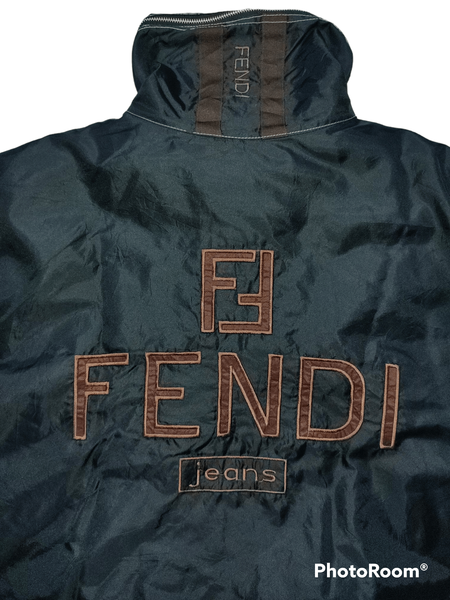 Fendi Fendi Jeans Spell Out Windbreaker Jacket Size US XL / EU 56 / 4 - 4 Thumbnail