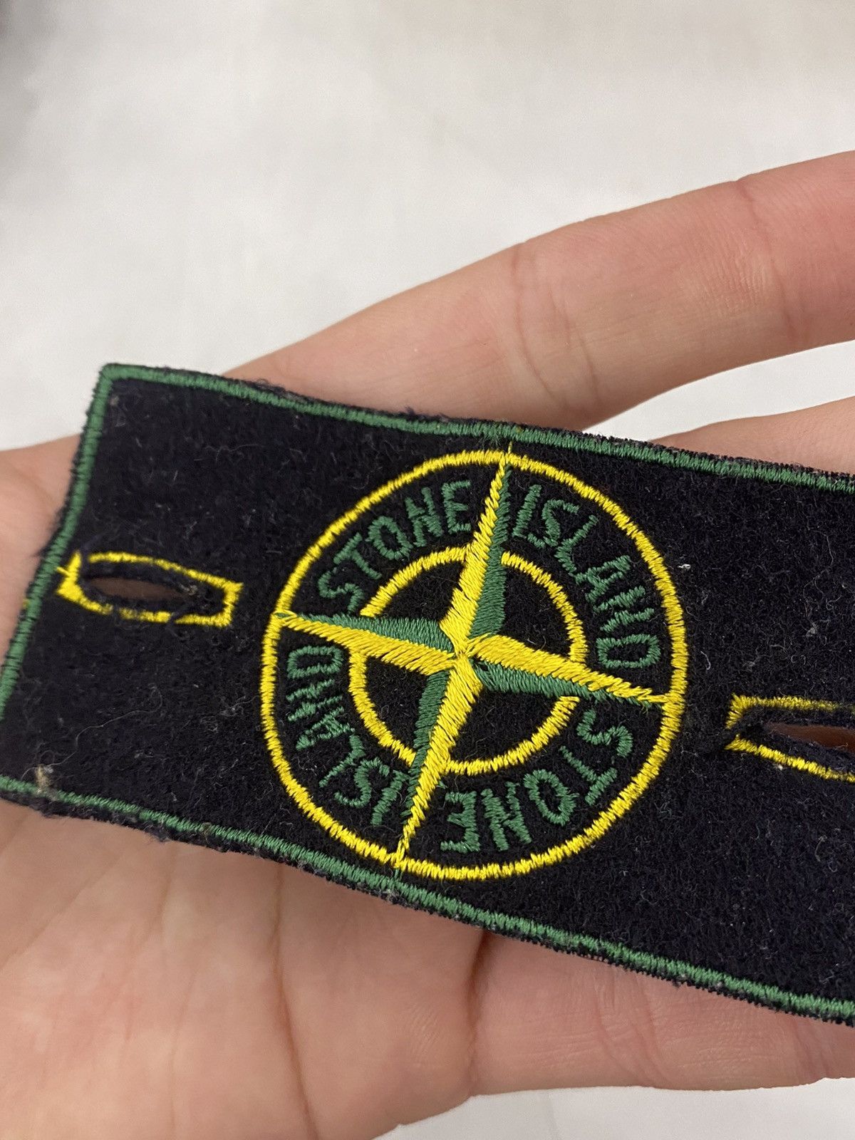 90年代 STONE  green patch 緑パッチ Stone Island vintage 90s green badge