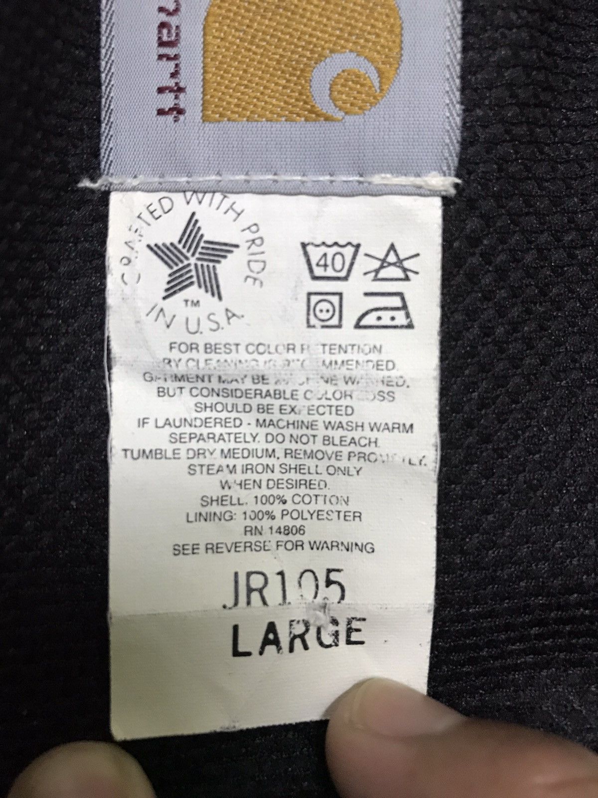 Carhartt DELETE TODAY!!!VINTAGE CARHARTT HEAVY COTTON ZIPPER HOODIE Size US L / EU 52-54 / 3 - 9 Thumbnail