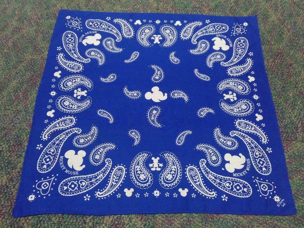 Disney × Mickey Mouse × Vintage tMickey Mouse Bandana Pocketsquare Handkerchief Size ONE SIZE - 1 Thumbnail
