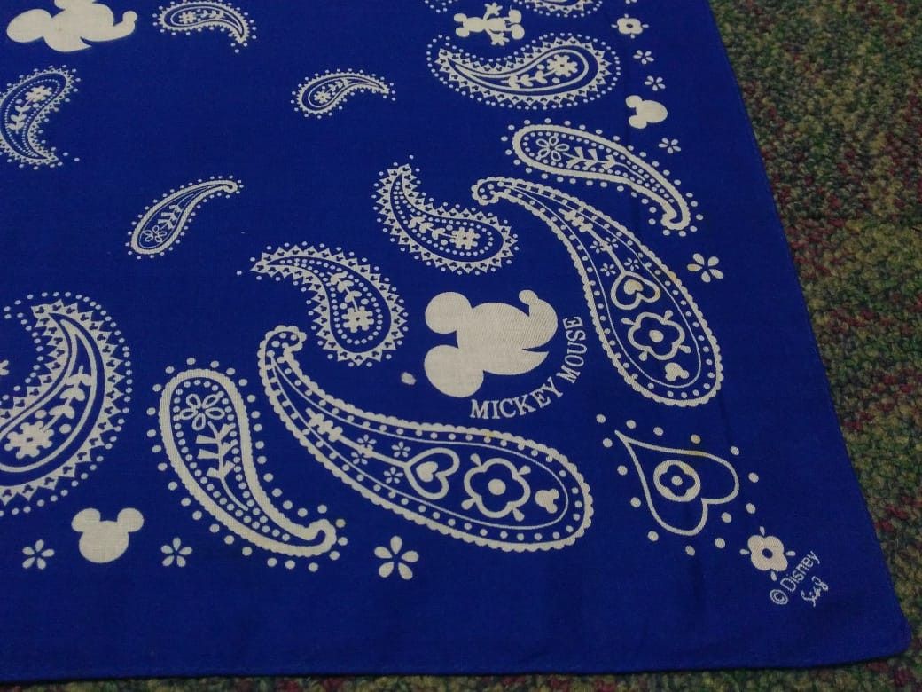 Disney × Mickey Mouse × Vintage tMickey Mouse Bandana Pocketsquare Handkerchief Size ONE SIZE - 3 Thumbnail
