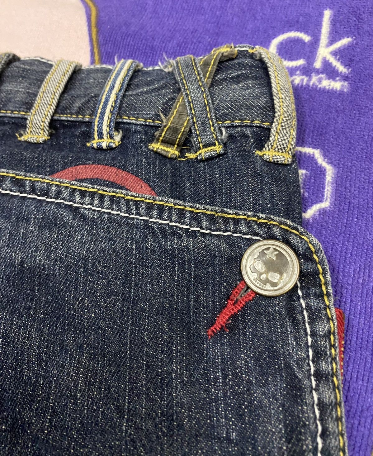 Japanese Brand BA-TSU STUDIO Denim Jeans x Skulls x Very Rare Size US 30 / EU 46 - 6 Thumbnail