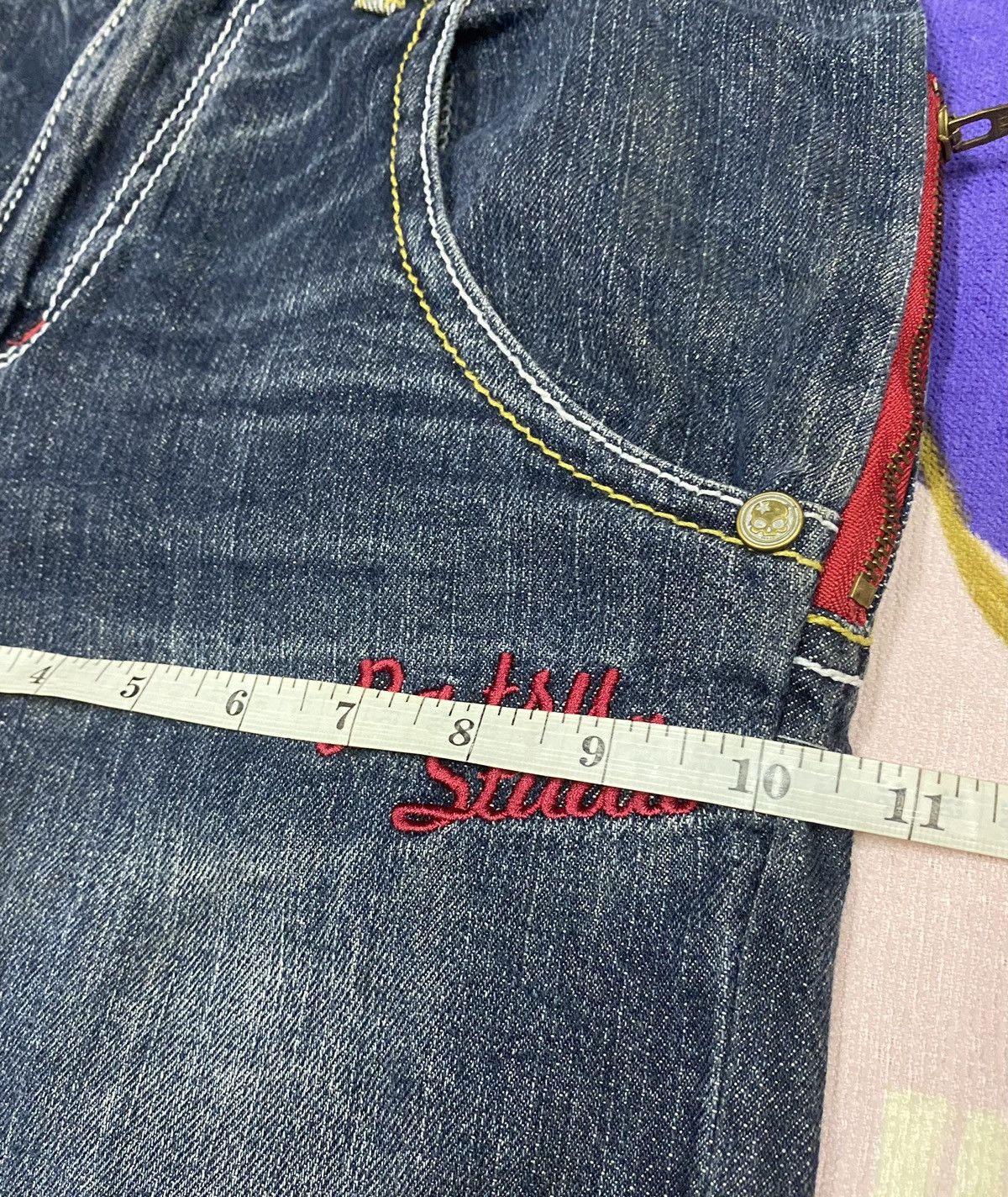 Japanese Brand BA-TSU STUDIO Denim Jeans x Skulls x Very Rare Size US 30 / EU 46 - 17 Thumbnail