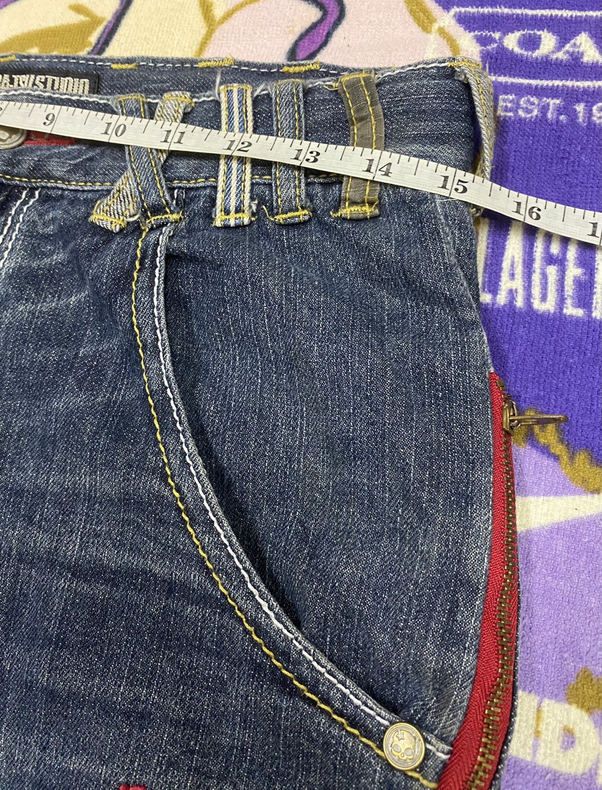 Japanese Brand BA-TSU STUDIO Denim Jeans x Skulls x Very Rare Size US 30 / EU 46 - 15 Thumbnail