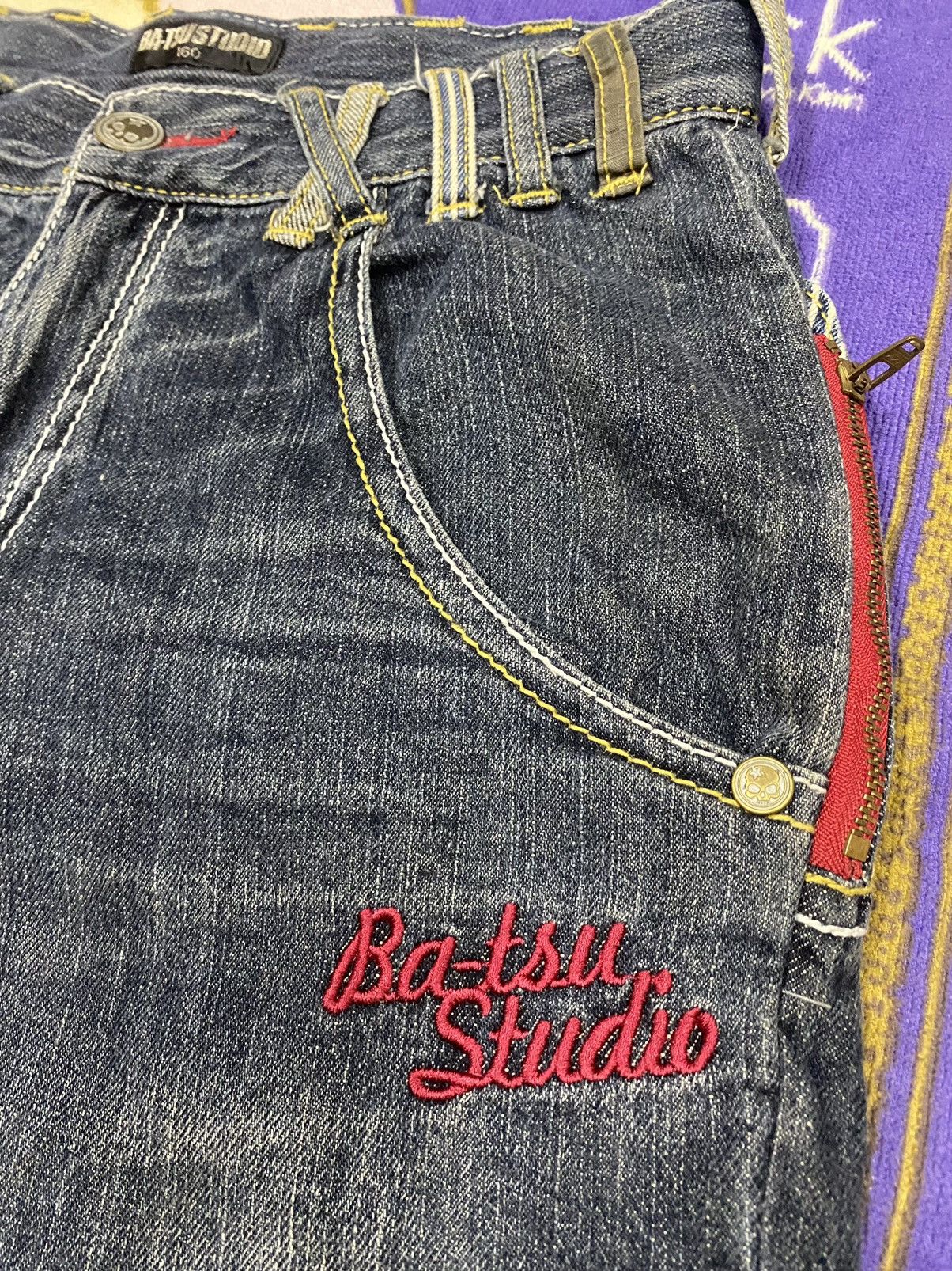 Japanese Brand BA-TSU STUDIO Denim Jeans x Skulls x Very Rare Size US 30 / EU 46 - 8 Thumbnail