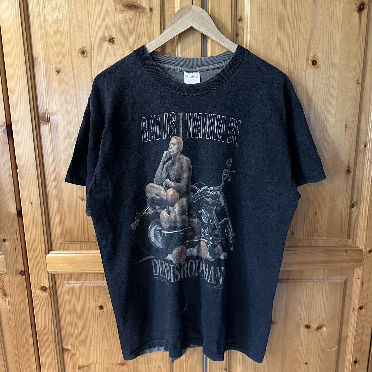 image of Made In USA x Vintage Rodman Tee in Black, Men's (Size Large)