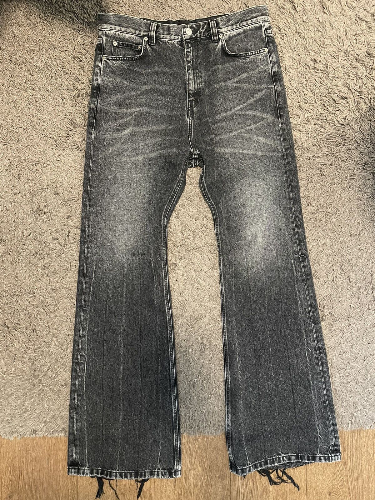 Balenciaga balenciaga 22fw lost tape flared jeans | Grailed