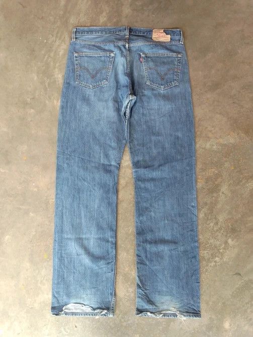 Levi's Vintage Levi's 501 Straight Leg Distressed Jeans 36x34 Size US 36 / EU 52 - 2 Thumbnail