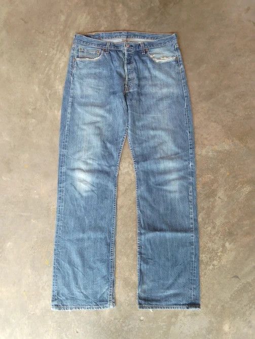 Levi's Vintage Levi's 501 Straight Leg Distressed Jeans 36x34 Size US 36 / EU 52 - 1 Thumbnail