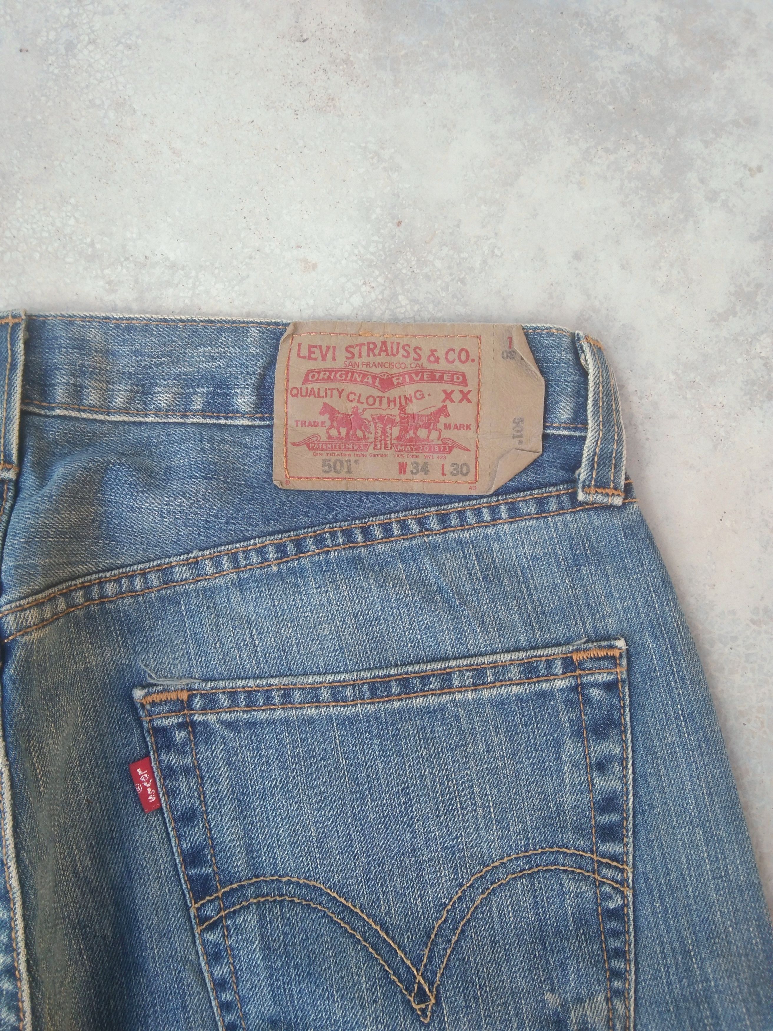 Levi's Vintage Levi's 501 Straight Leg Jeans 34x29 Size US 34 / EU 50 - 3 Thumbnail