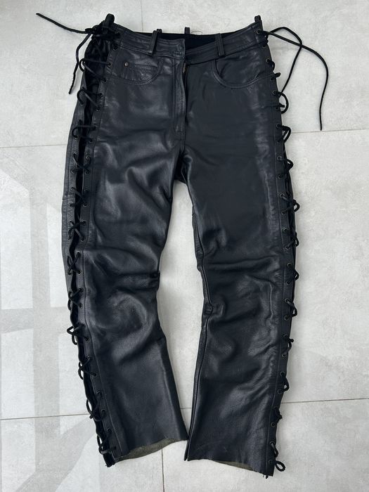 Leather biker pants in black - Balenciaga