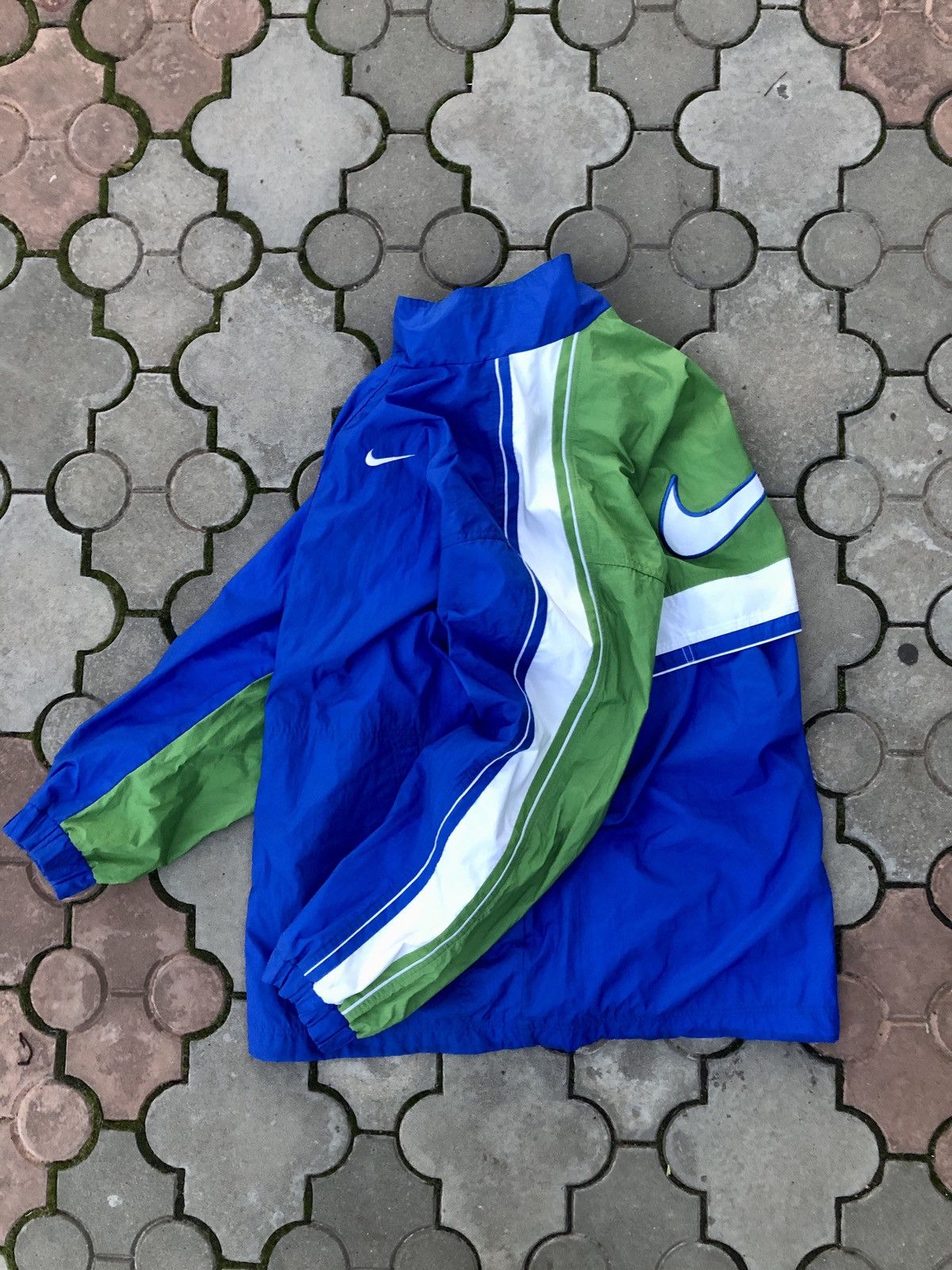 Vintage Nike Nylon Drill Light Jacket Big Swoosh Y2K