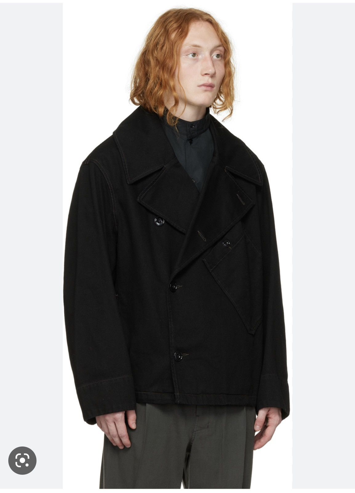 Lemaire Dispatch Jacket Garment Dyed Denim Espresso | Cultizm