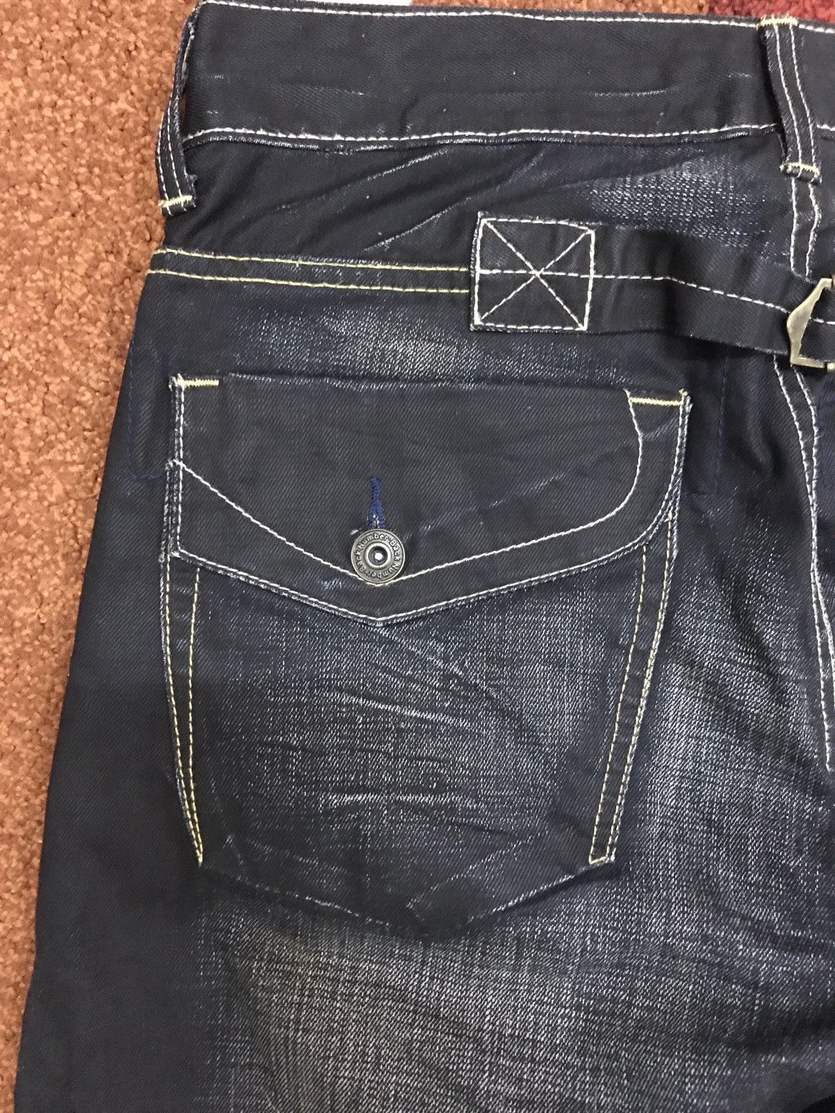 Indigo BACK NUMBER Japan Military Indigo Fades Tactical Light Denim Size US 31 - 9 Thumbnail