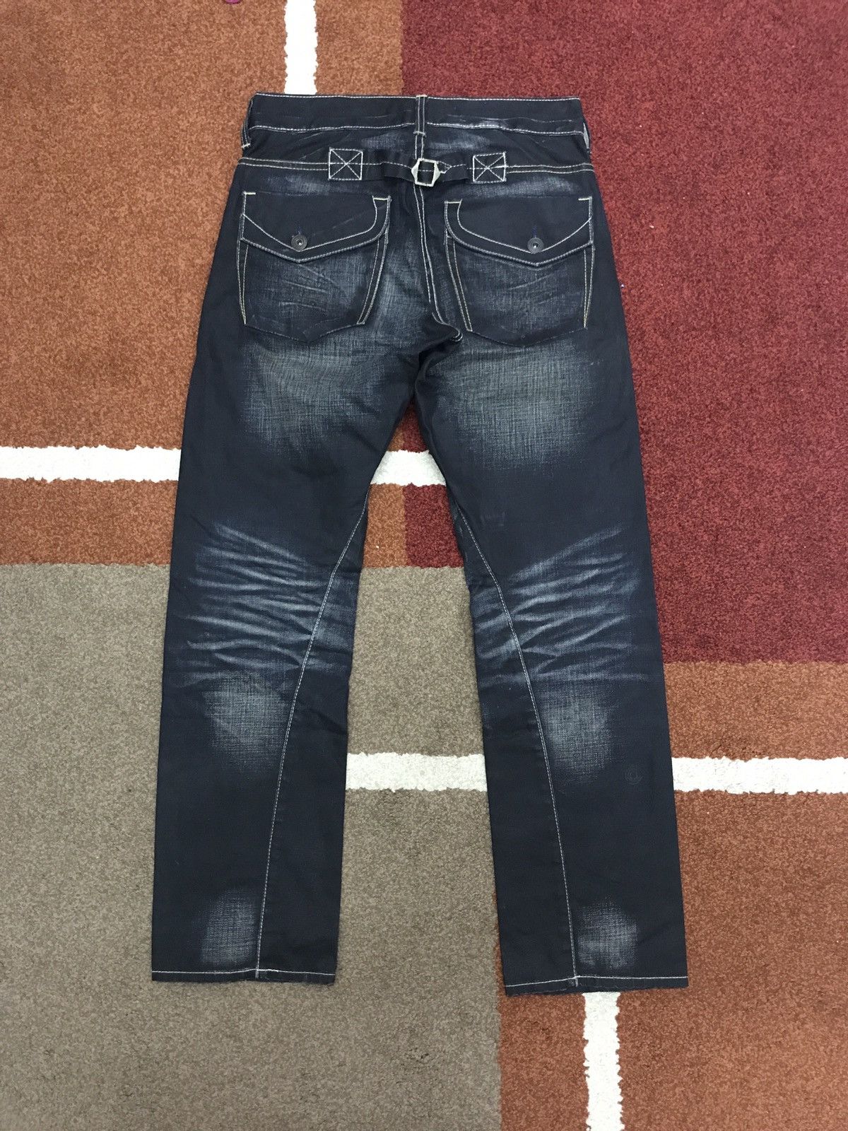 Indigo BACK NUMBER Japan Military Indigo Fades Tactical Light Denim Size US 31 - 14 Thumbnail