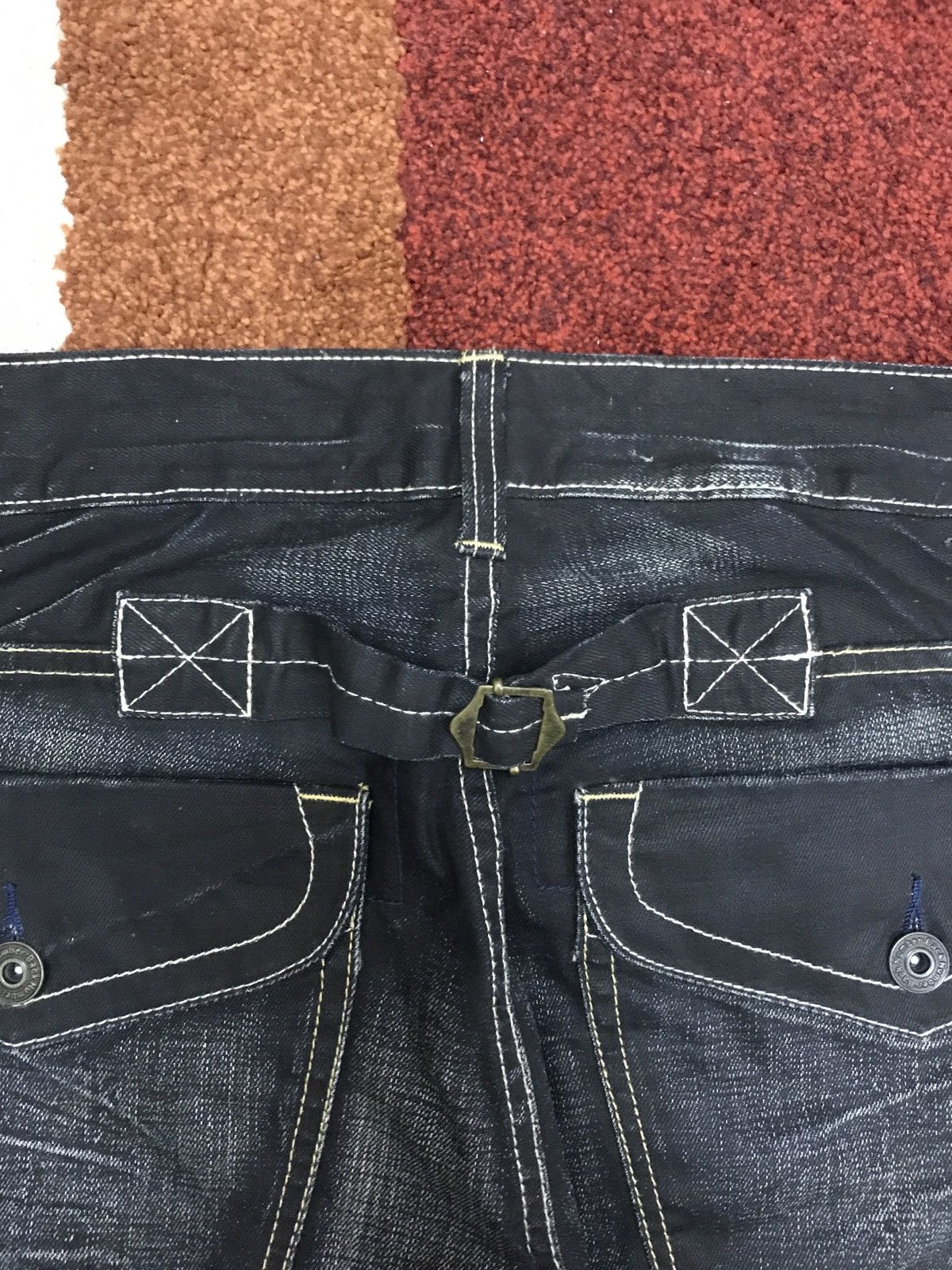 Indigo BACK NUMBER Japan Military Indigo Fades Tactical Light Denim Size US 31 - 10 Thumbnail