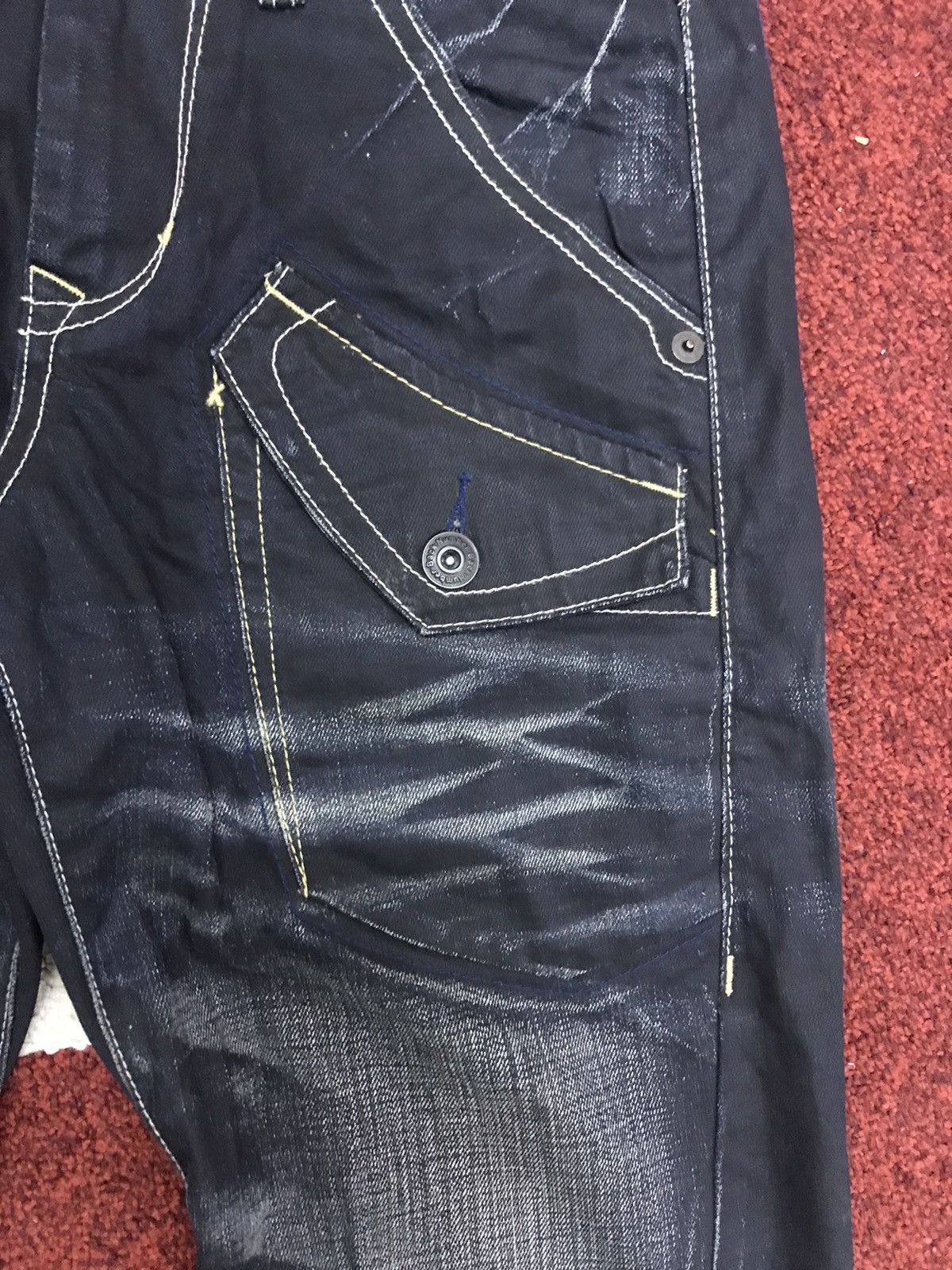 Indigo BACK NUMBER Japan Military Indigo Fades Tactical Light Denim Size US 31 - 4 Thumbnail