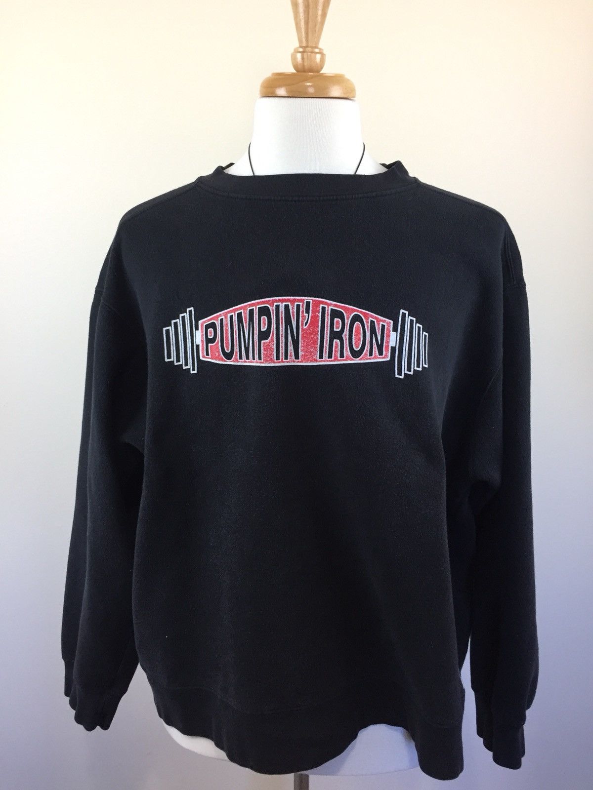 Sweat Cropped Vintage Gold's Gym - Taille XL - Gris - Pour Femme
