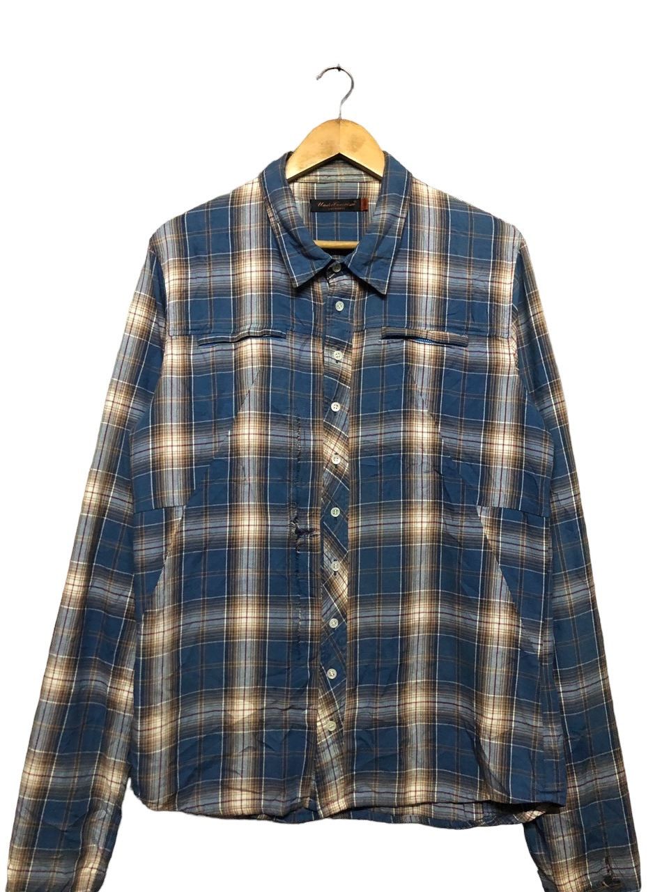 Jun Takahashi Ss98 Undercoverism Patch Work Distress Plaid Button UpShirt Size US M / EU 48-50 / 2 - 2 Thumbnail