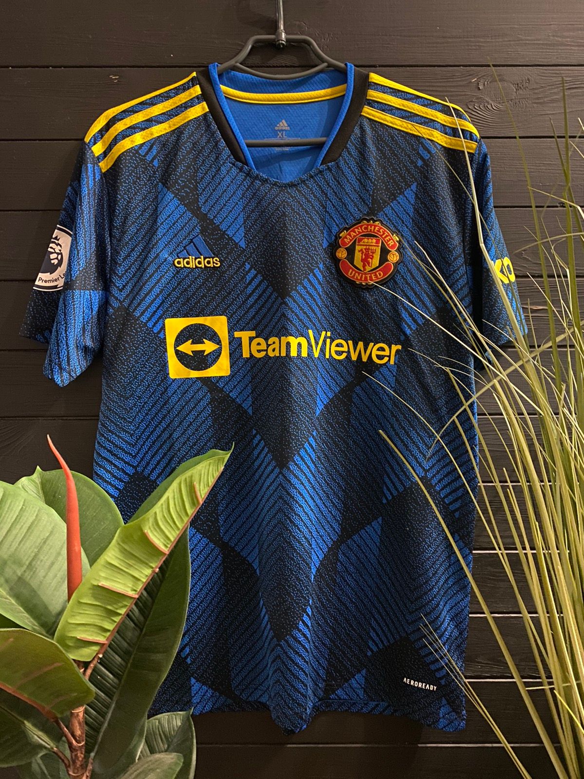 Pre-owned Adidas X Manchester United Football Jersey Manchester United X Adidas 20/21' In Blue