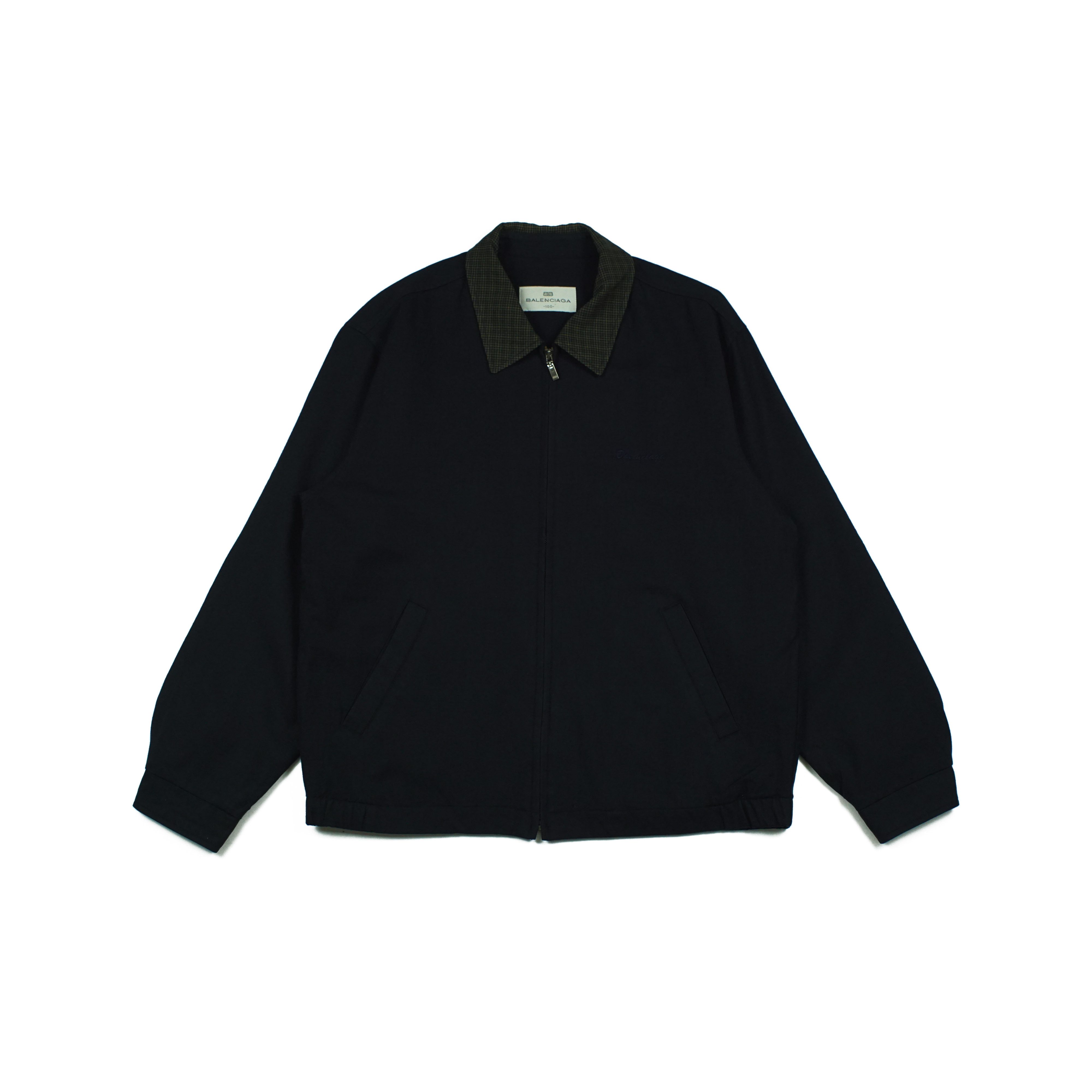 Balenciaga 90s Balenciaga Plaid Collar Zip Up Jacket Size US M / EU 48-50 / 2 - 1 Thumbnail