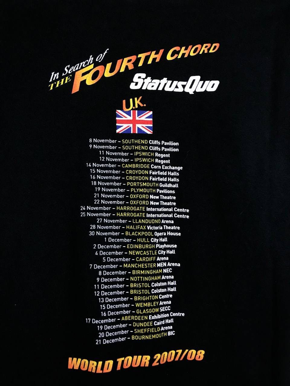 Band Tees Status Quo 2007 vintage rock band tour tee Size US M / EU 48-50 / 2 - 8 Thumbnail